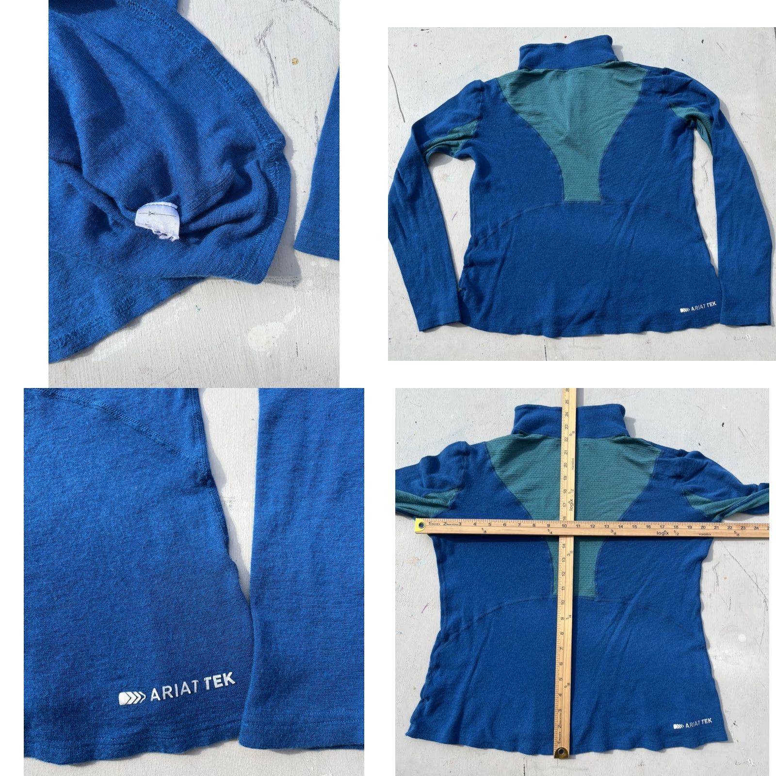Ariat Ariat Tek Sweater Blue Pullover L Merino Wool 1/4 Zip 90s Outdoor Hiking Mens Regular Pullover Size US L / EU 52-54 / 3 - 8 Thumbnail