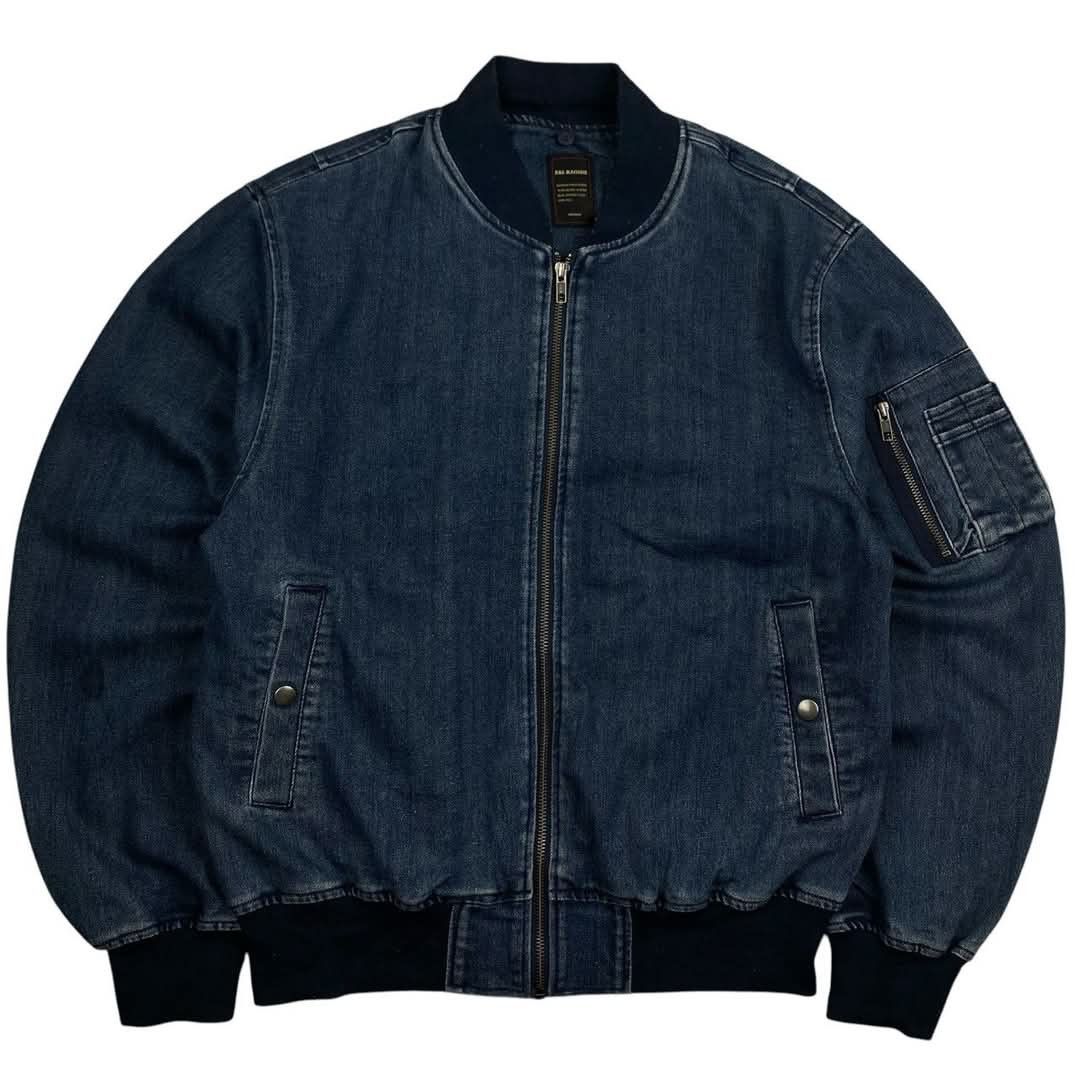 Japanese Brand Rage Machine Denim Bomber Jacket MA Flight Fashion Size US M / EU 48-50 / 2 - 4 Thumbnail