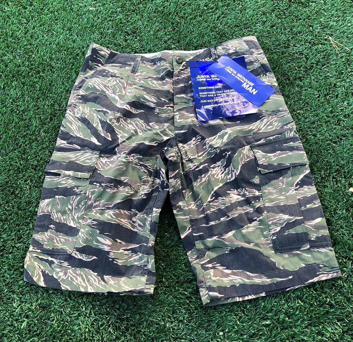Pre-owned Comme Des Garcons X Junya Watanabe Commes Des Garçons Cargo Camouflage Short In Green