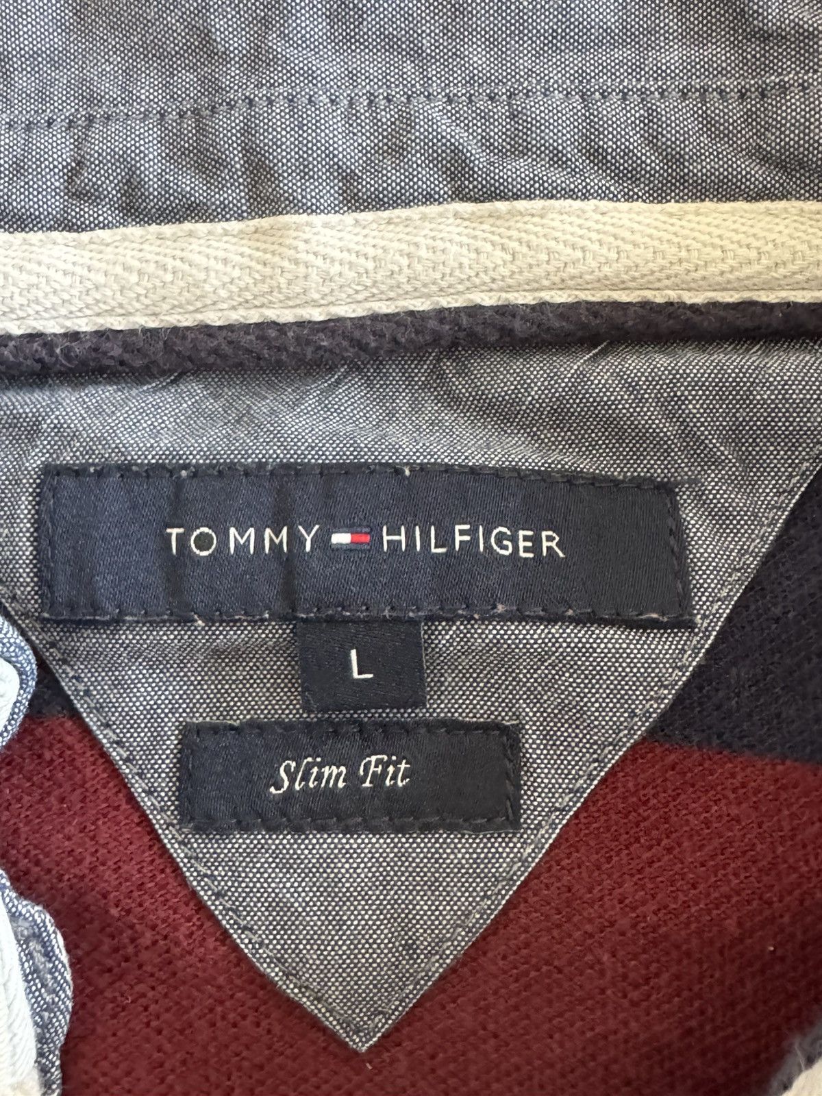 Tommy Hilfiger Tommy Hilfiger Slim Fit Polo L – Rugby Stripe Size US L / EU 52-54 / 3 - 7 Thumbnail