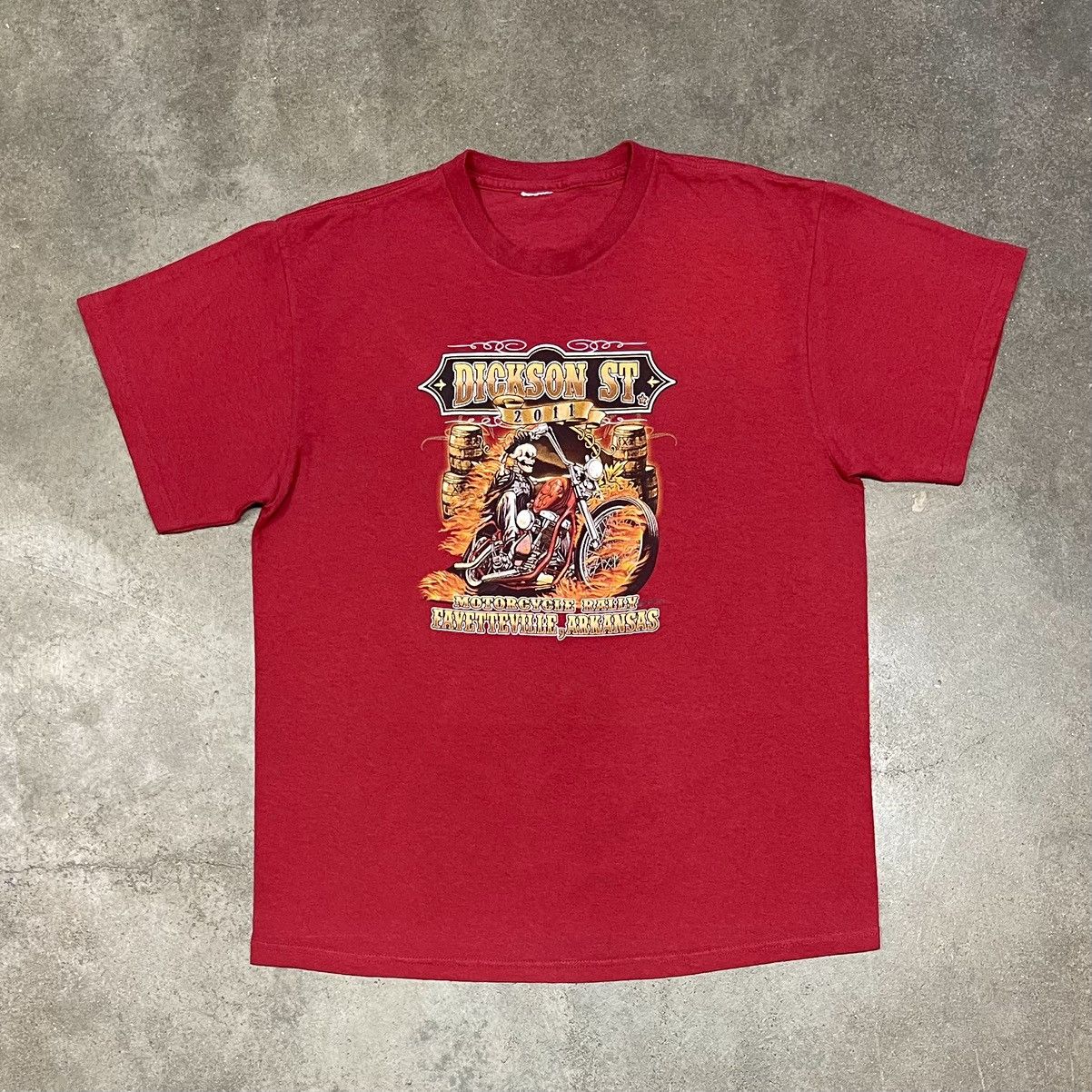 Vintage 2011 Sturgis Motorcycle Rally Dickson St Biker Graphic Tee Size US L / EU 52-54 / 3 - 1 Thumbnail