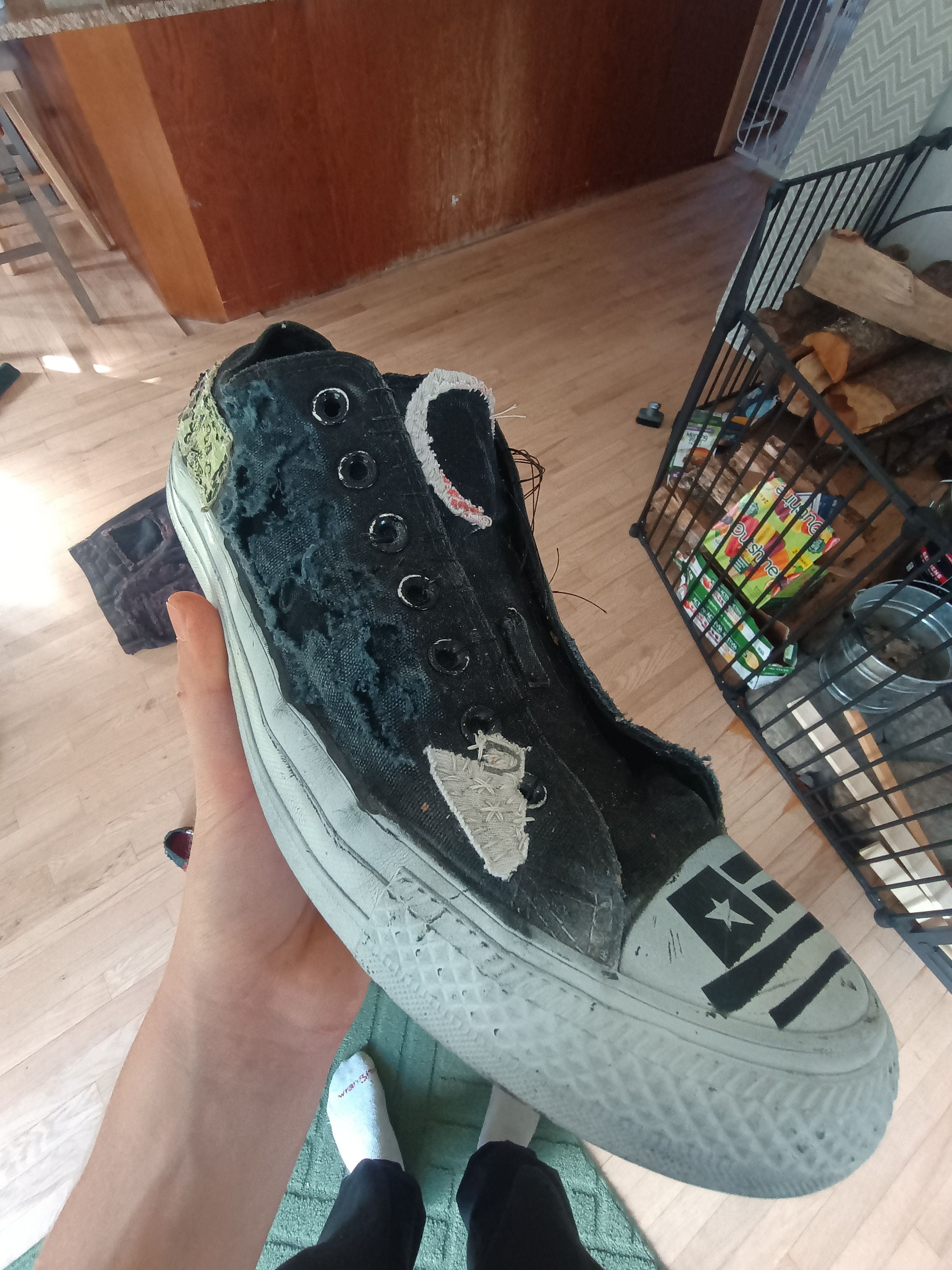 Converse Distressed\repaired converse Size US 11 / EU 44 - 4 Thumbnail