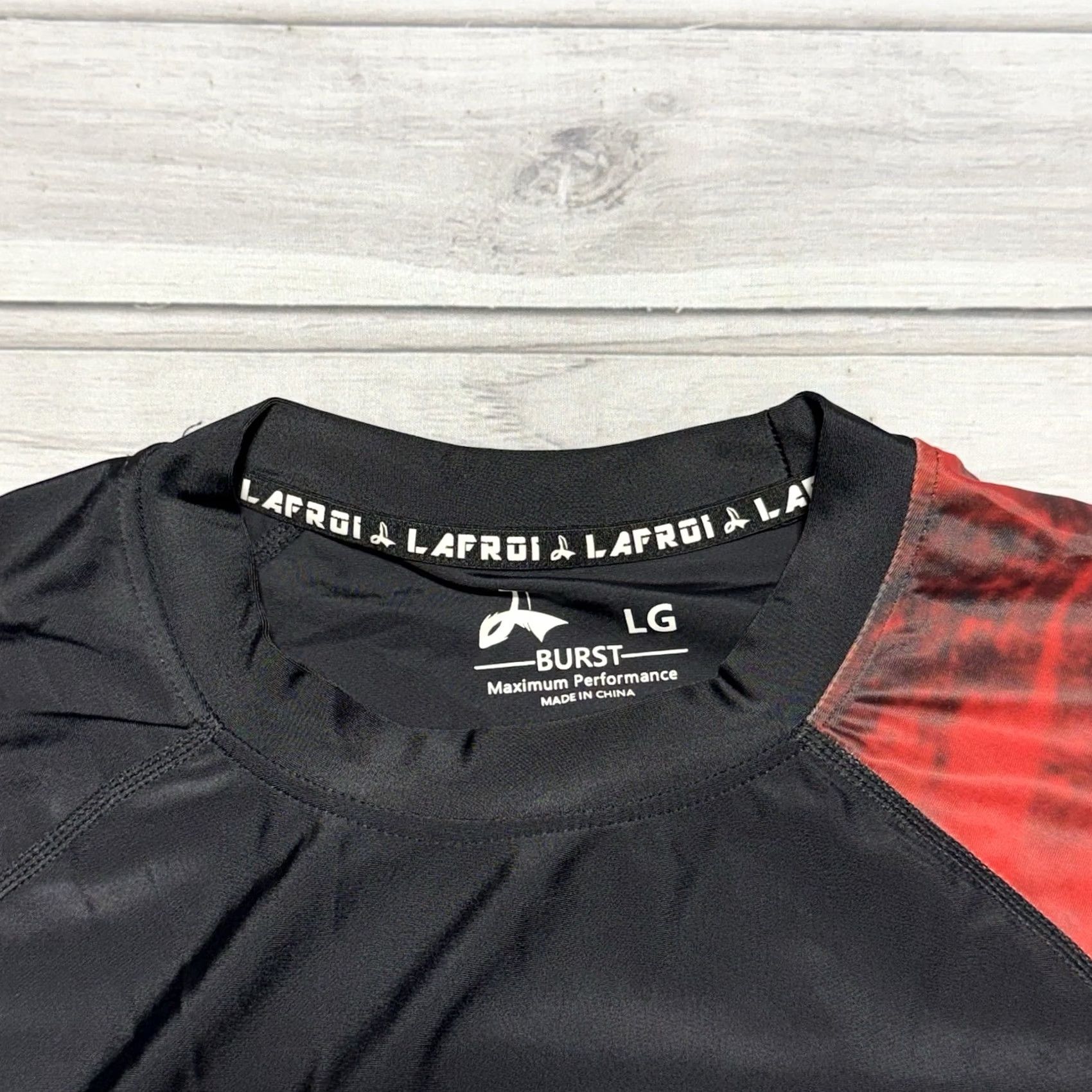 Vintage Lafroi Burst Maximum Performance Shirt Adult Large Black Crew Neck Long Sleeve Compression Fit Slimming Quick Dry Jersey Logo Athletic Size US L / EU 52-54 / 3 - 2 Thumbnail