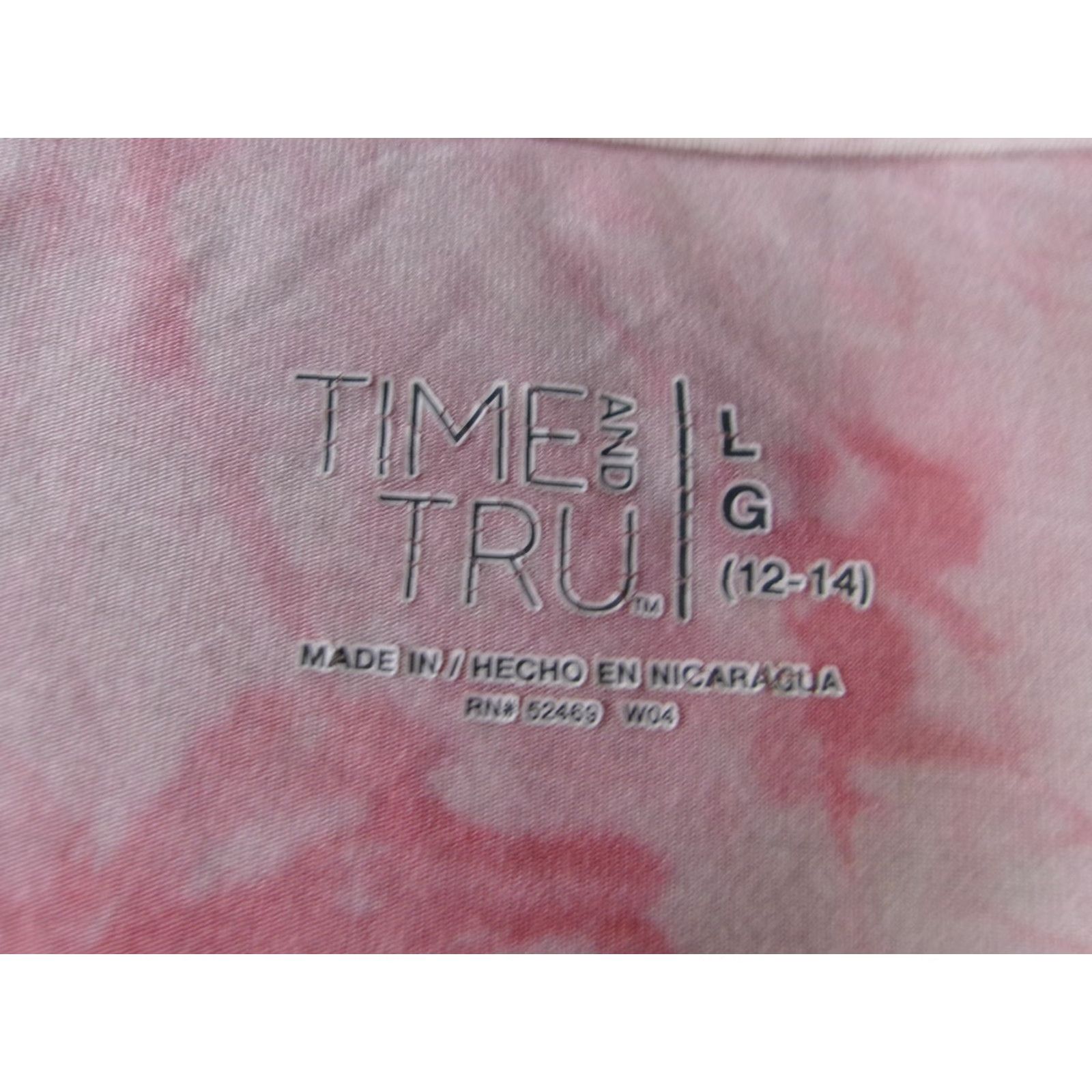 Vintage Time Tru Top Shirt Women L Pink Tunic 90s Beach Classic Tie Dye V-Neck Short Sleeve Pullover All Seasons Casual Lightweight Summer Resort Day Size L / US 10 / IT 46 - 6 Thumbnail