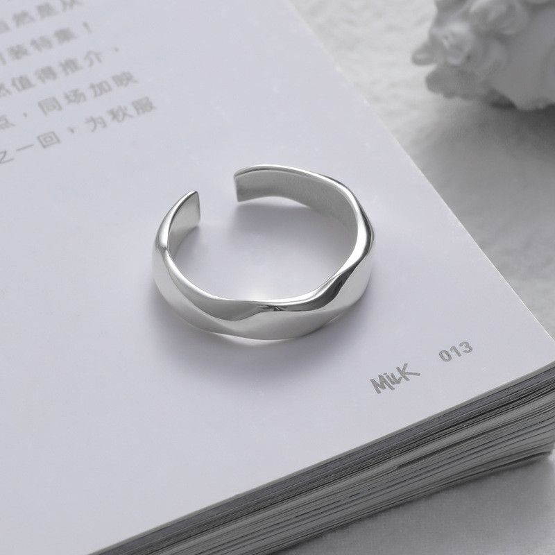 Jewelry Modern Jewelry Rings Open Size Chrome Ring (Size 7-13) Size ONE SIZE - 4 Thumbnail