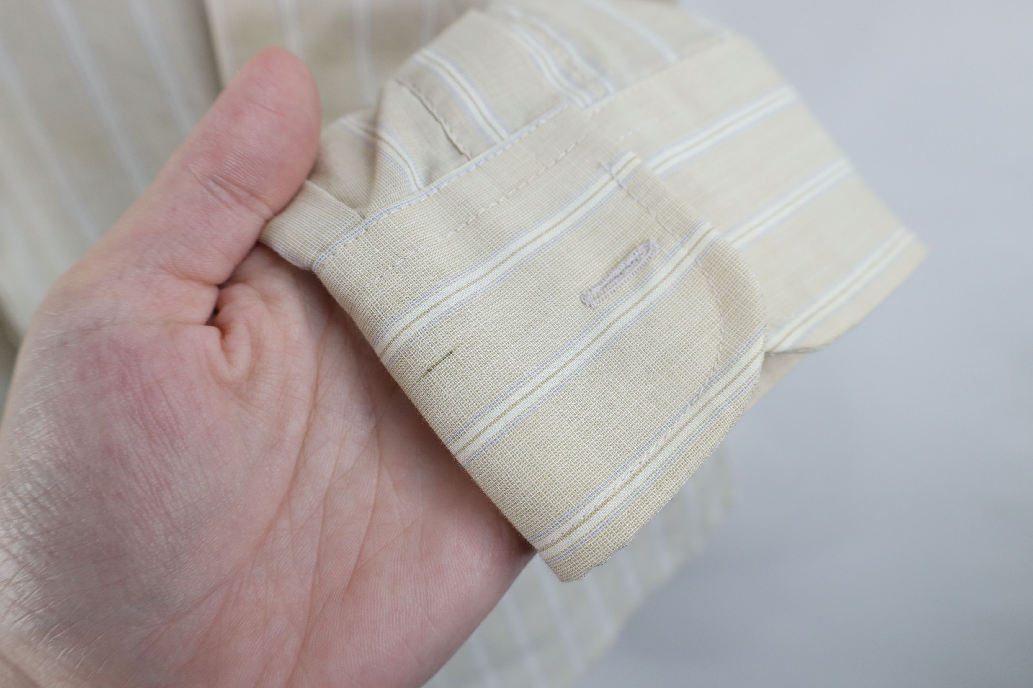 Vintage Vintage 70s Streetwear Striped Military Safari Button Shirt Size US L / EU 52-54 / 3 - 8 Thumbnail