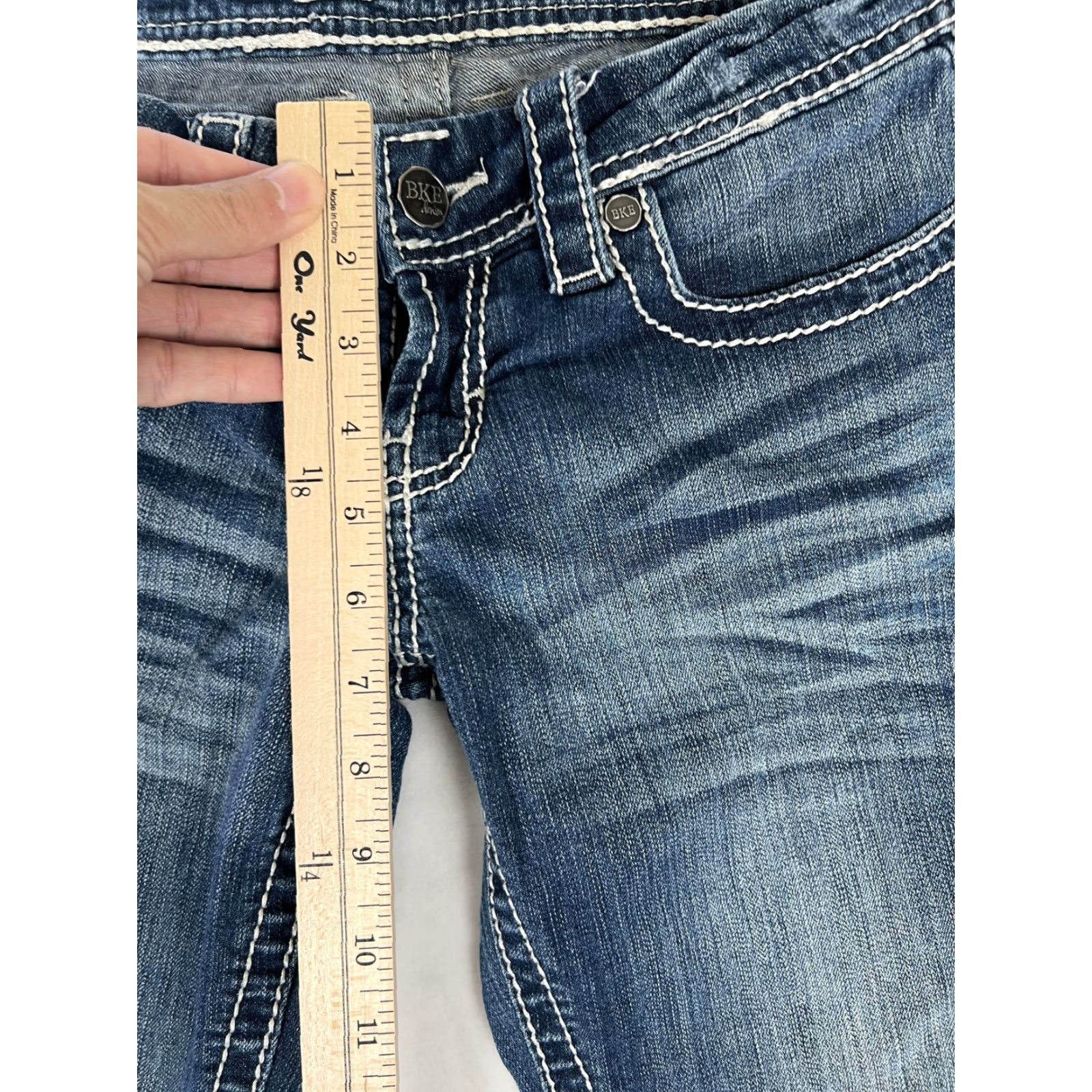 BKE BKE Jeans Womens 28 R Blue Sabrina Bootcut Contrast Stitch Flap Pockets Denim Size 28" / US 6 / IT 42 - 6 Thumbnail