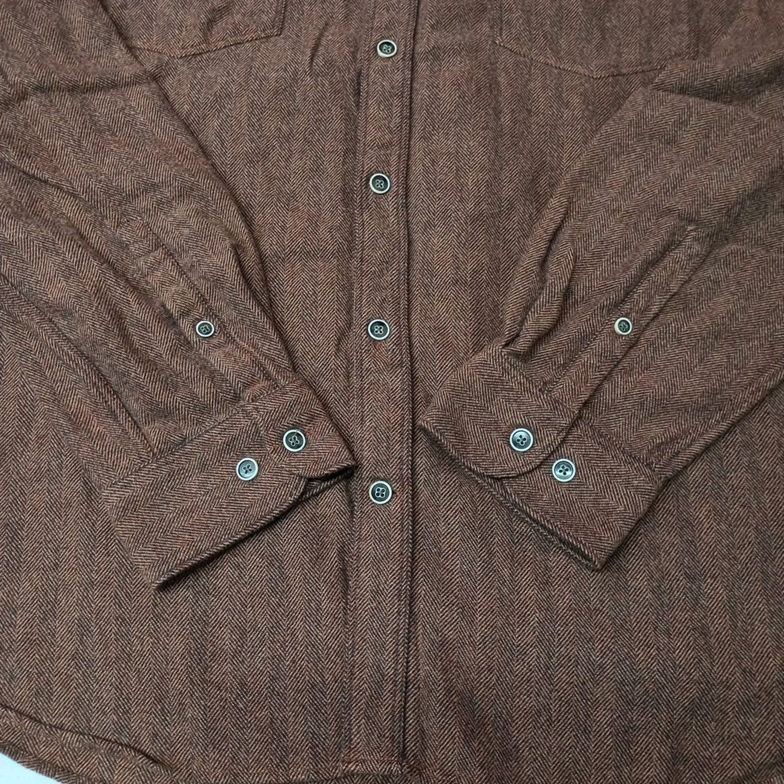 Other 32 Bar Blues Shirt Men's 2XL XXL Brown Cotton Button Up Size US XXL / EU 58 / 5 - 2 Thumbnail