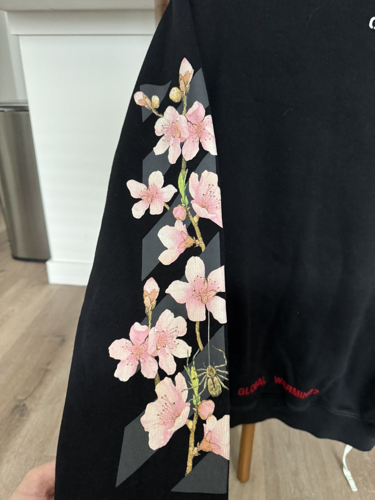 Off-White Off-White Floral Black Crewneck Size US M / EU 48-50 / 2 - 3 Thumbnail