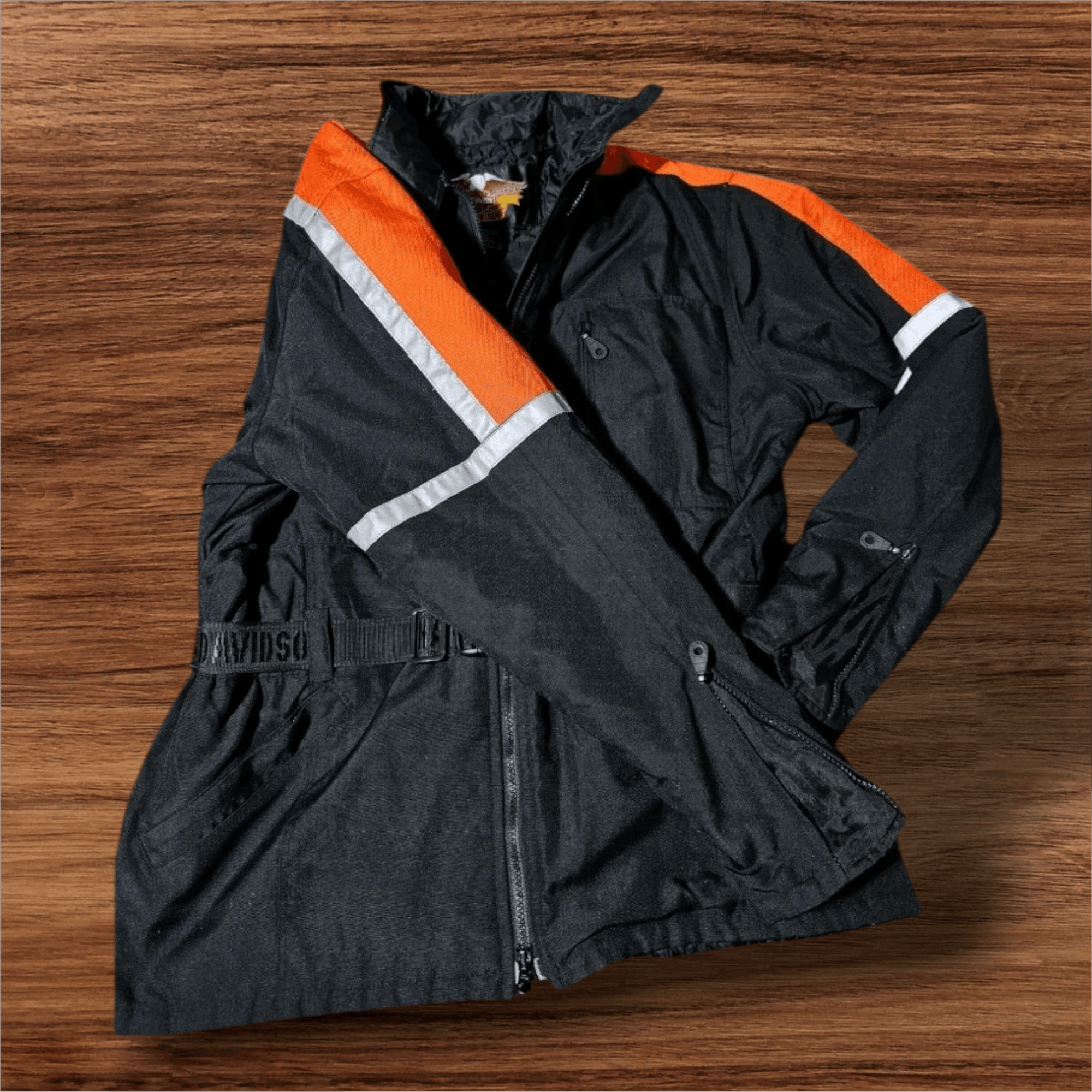 Harley Davidson Vintage Harley-Davidson USA Belted Heated Jacket Moto MEDIUM Size US M / EU 48-50 / 2 - 8 Thumbnail