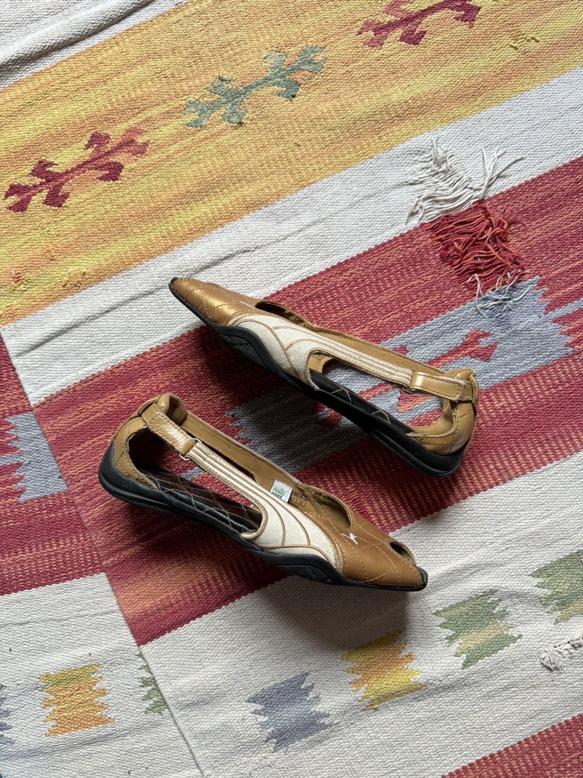 Puma Vintage 00’s Puma y2k Gold Limited Edition Ballet Flats Size US 6.5 / IT 36.5 - 2 Thumbnail