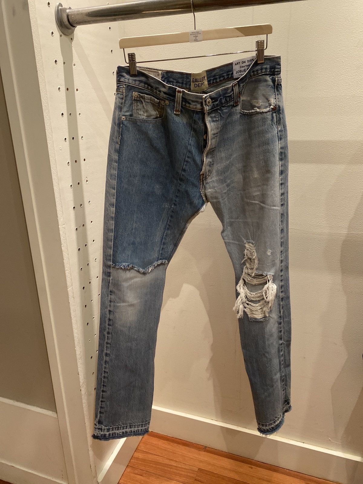 image of Gallery Dept. Distressed Denim Indigo, Men's (Size 33)