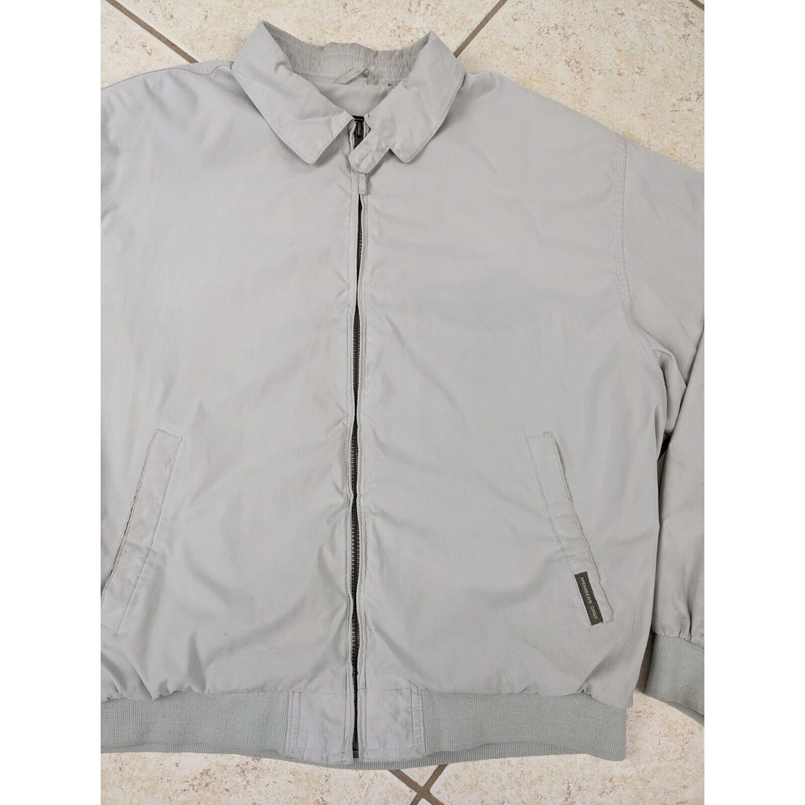 Members Only Vtg Members Only Bomber Racer Jacket Gray Casual Full Zip Size US L / EU 52-54 / 3 - 4 Thumbnail