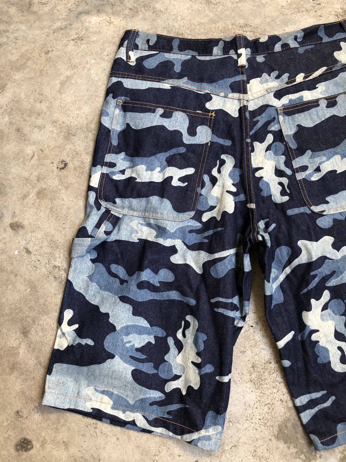 Vintage 2000s NO BOUNDARIES JORT CAMO CARPENTER DENIM BAGGY WIDE Size US 40 / EU 56 - 7 Thumbnail