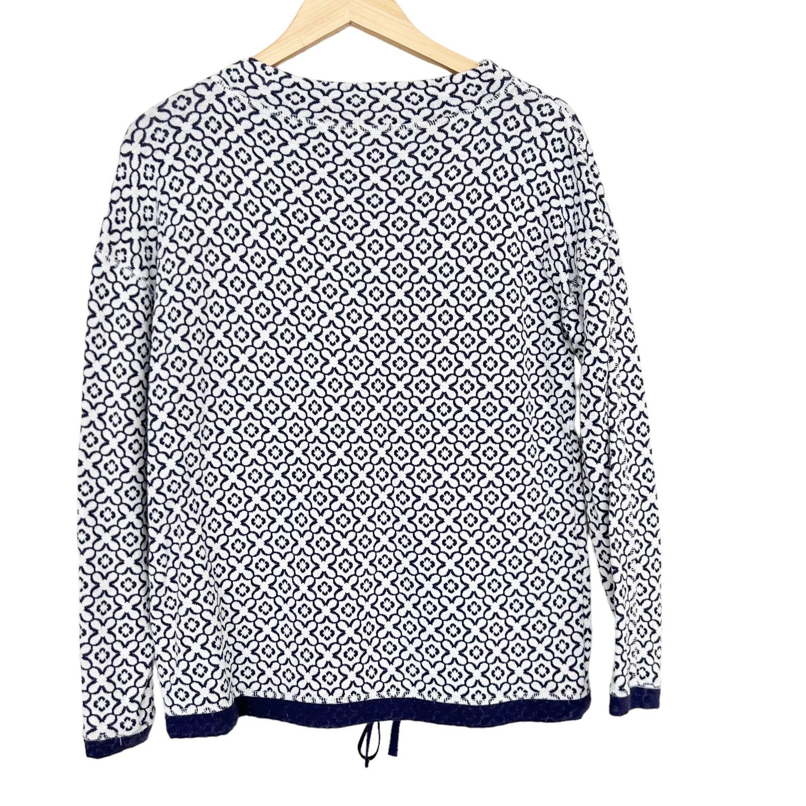 Other T by Talbots Blue White Printed Crewneck Sweater Sz S Size S / US 4 / IT 40 - 5 Thumbnail