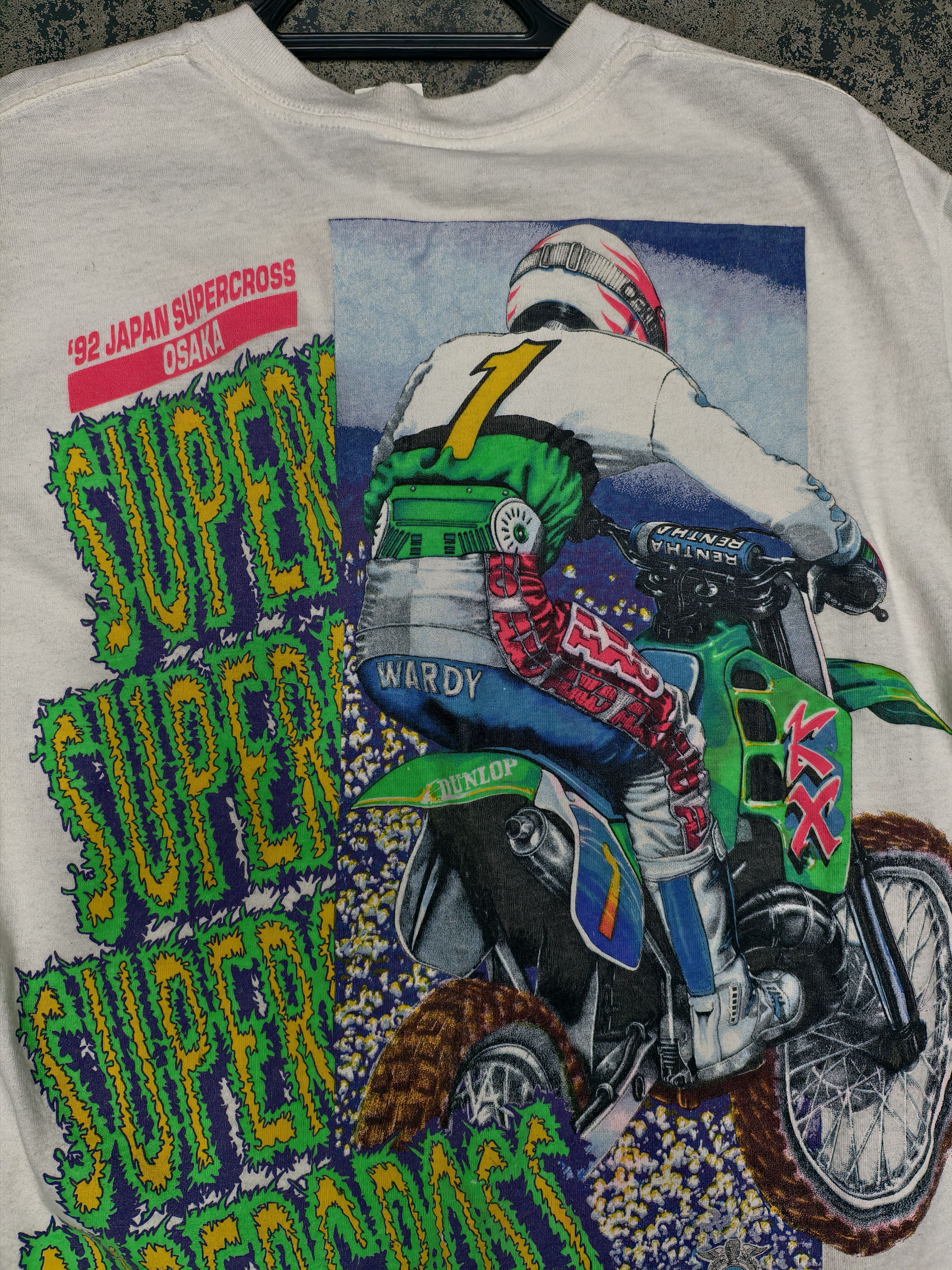 Vintage Vtg rare 92 Japan supercross Osaka Size US L / EU 52-54 / 3 - 3 Thumbnail