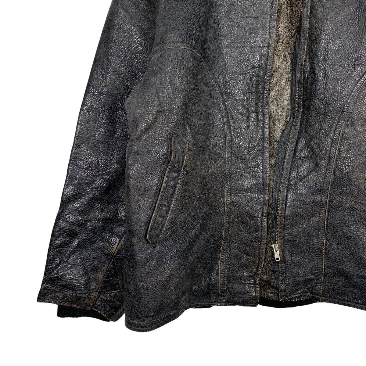 Japanese Brand Japanese Brand Gold Ring Leather Jacket Size US M / EU 48-50 / 2 - 3 Thumbnail