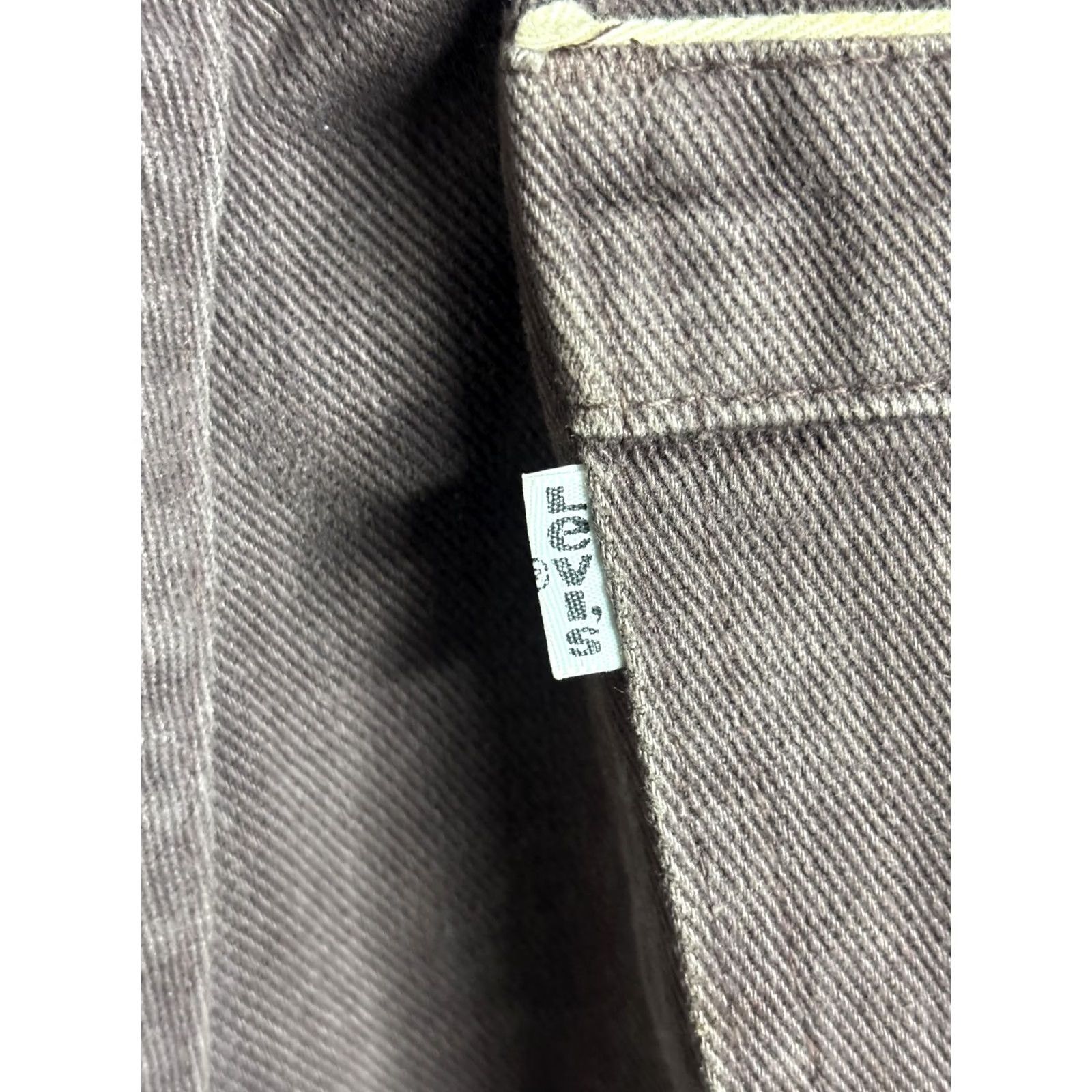 Levi's VINTAGE Levi's Pants Mens 33x34 Brown Denim Straight Zipper 5-Pocket Talon 42 Talon 42 Tent Size US 32 / EU 48 - 3 Thumbnail