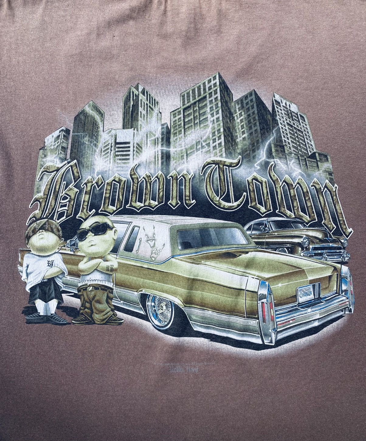 Vintage Vintage 90s Thrashed Rollin Hand Gangstar Back Print Tees Size US L / EU 52-54 / 3 - 1 Thumbnail