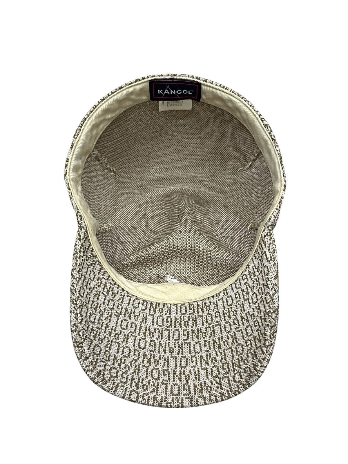 Kangol Rare Kangol All Over Logo Jacquard Space Cap Beige Size ONE SIZE - 8 Thumbnail