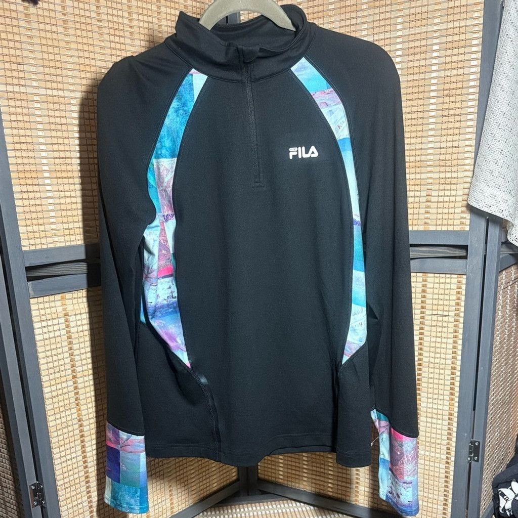 Fila FILA Women's Qtr Zip Wicking Pullover Size XL / US 12-14 / IT 48-50 - 1 Thumbnail