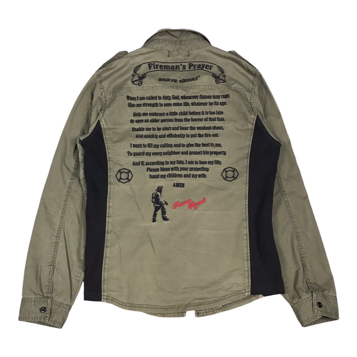 Japanese Brand RESCUSE SQUAD EMBROIDERY DESIGN ZIPPER DOUBLES POCKET JACKET Size US M / EU 48-50 / 2 - 1 Thumbnail