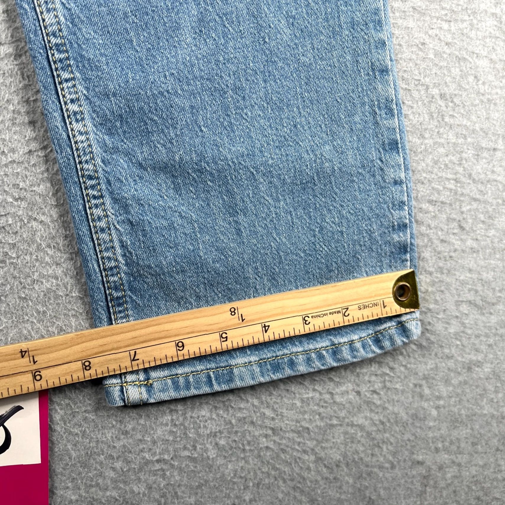 Lee Lee Jeans Women 18 Plus Blue Mid Rise Straight Crop NWT Denim 5-Pocket Style Straight Womens Size 40" / US 18 - 2 Thumbnail