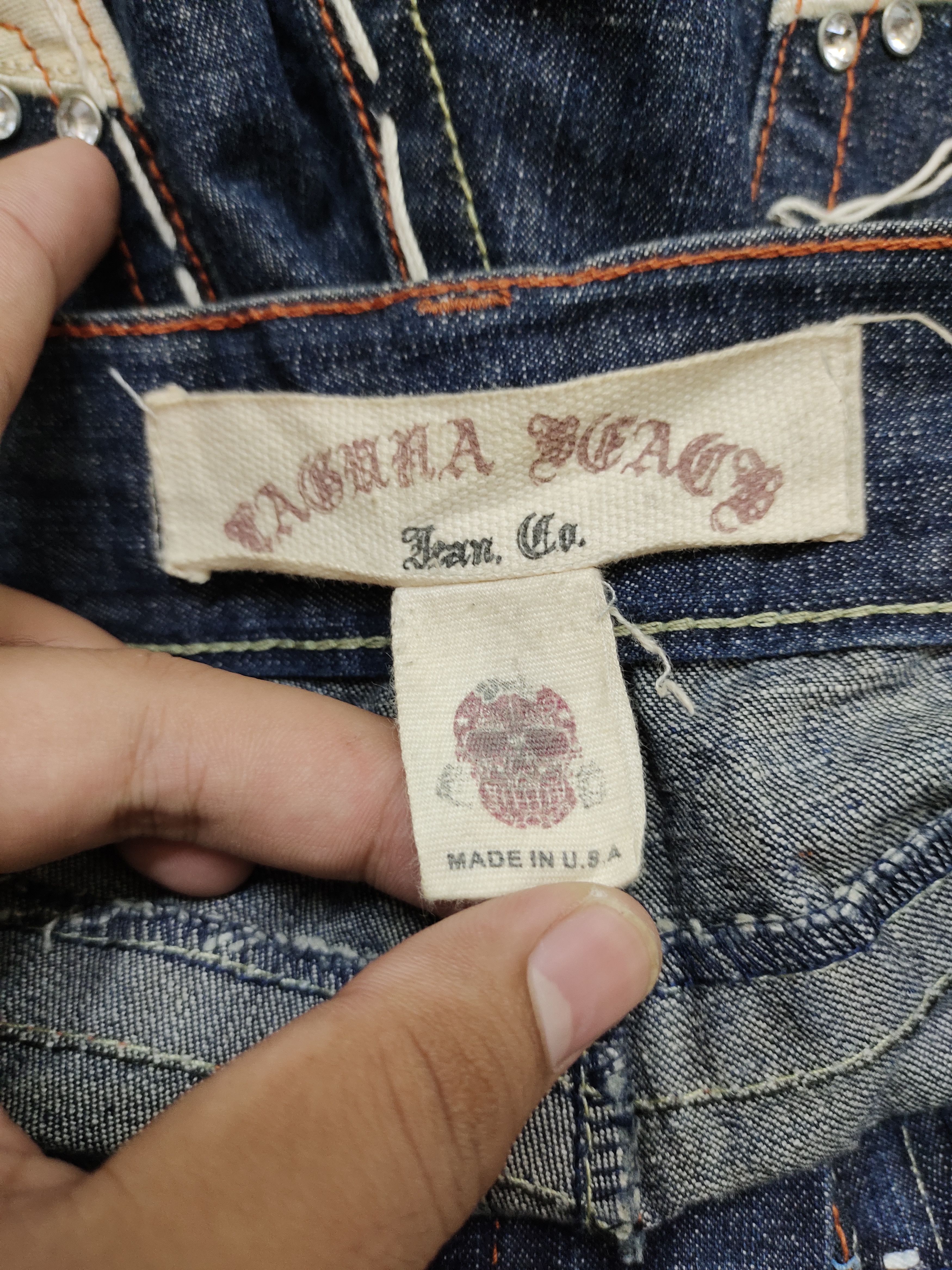 Le Grande Bleu (L.G.B.) Flare Jeans Laguna Beach Usa Boot Cut Y2k Affliction Style Size US 30 / EU 46 - 20 Thumbnail
