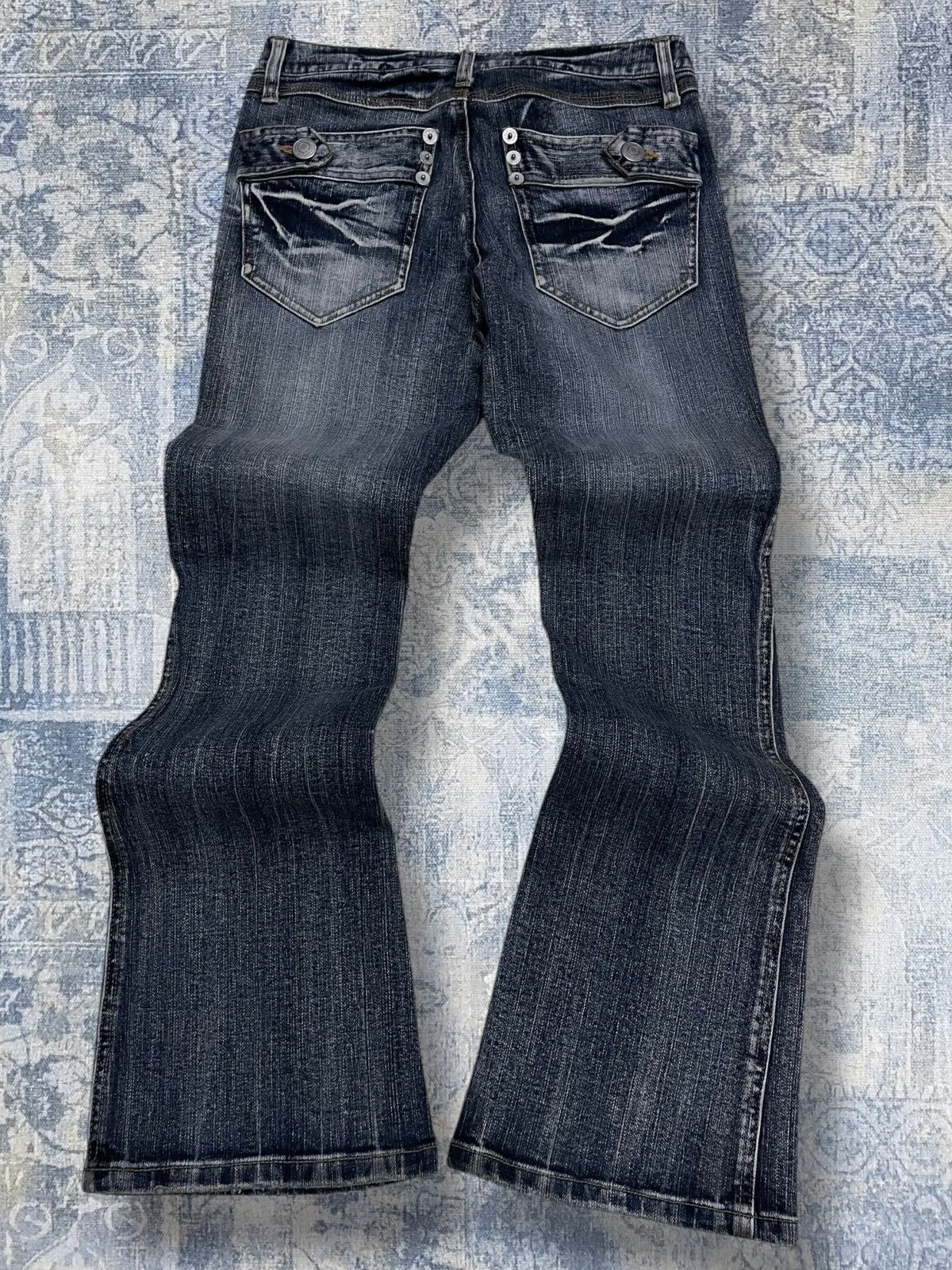 Japanese Brand Vintage 1990s Japan Designer Daily Topic Hot Flared Denim Size US 28 / EU 44 - 8 Thumbnail