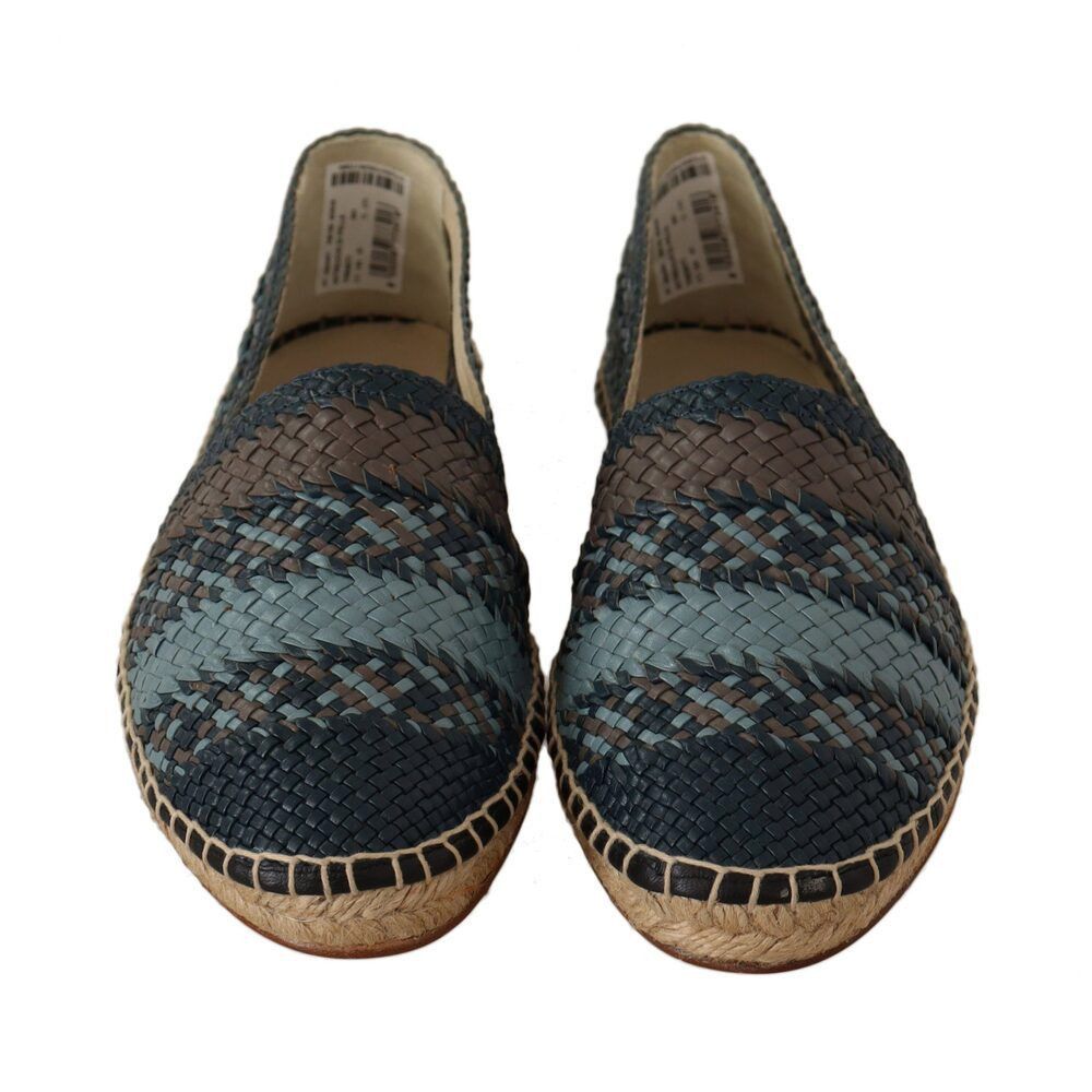 Dolce & Gabbana Dolce & Gabbana Elegant Woven Leather Espadrilles Size US 7 / EU 40 - 5 Thumbnail