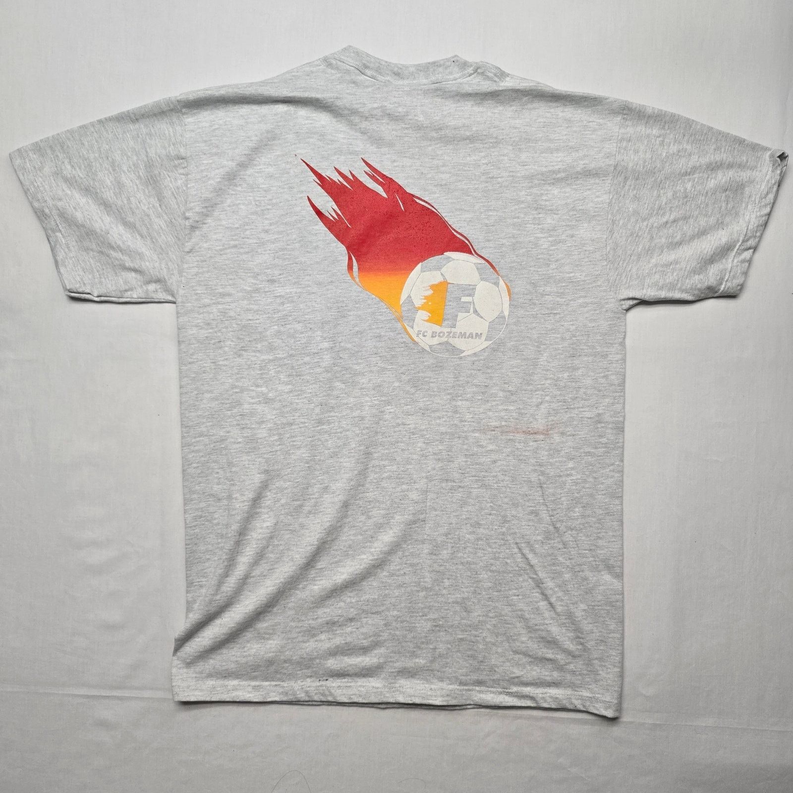 Vintage Vintage Soccer Shirt Jerzees FC Bozeman Gray Large Tee Size US L / EU 52-54 / 3 - 1 Thumbnail