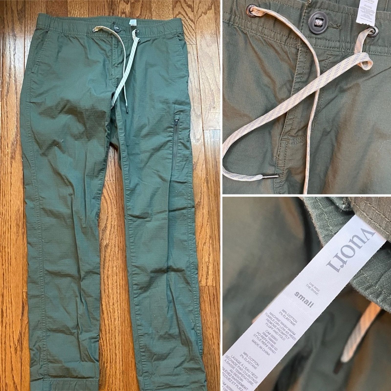 Vuori VUORUI $98 Womens Ripstop Pant Olive Small EUC Size 30" / US 8 / IT 44 - 1 Thumbnail