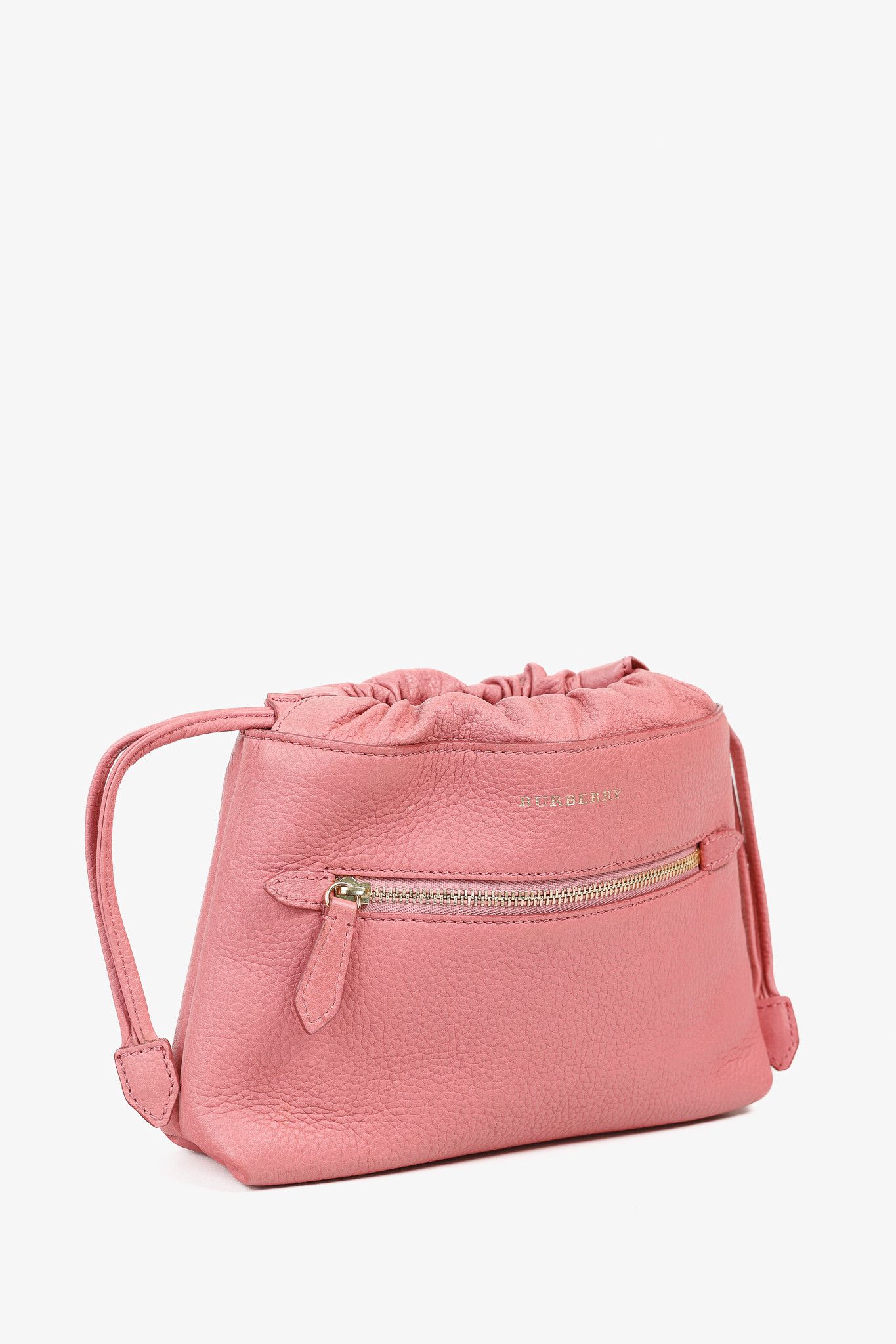 Burberry Burberry Pink Leather Drawstring Travel Pouch Size ONE SIZE - 2 Thumbnail
