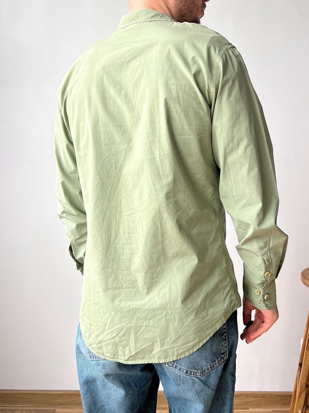 Bottega Veneta Bottega Veneta Men’s Cotton Green Shirt Size48 Made In Italy Size US M / EU 48-50 / 2 - 2 Thumbnail