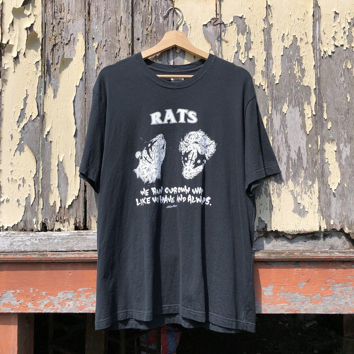 Vintage y2k RATS Hiro Hon Japanese Brand Tshirt