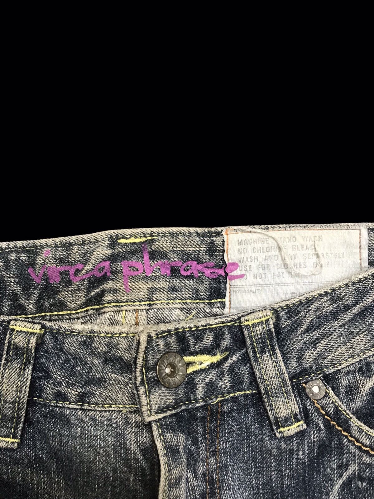 Japanese Brand 💥FLARE💥virca phrase Skinny Flare Distressed Denim F243 Size 30" / US 8 / IT 44 - 9 Thumbnail