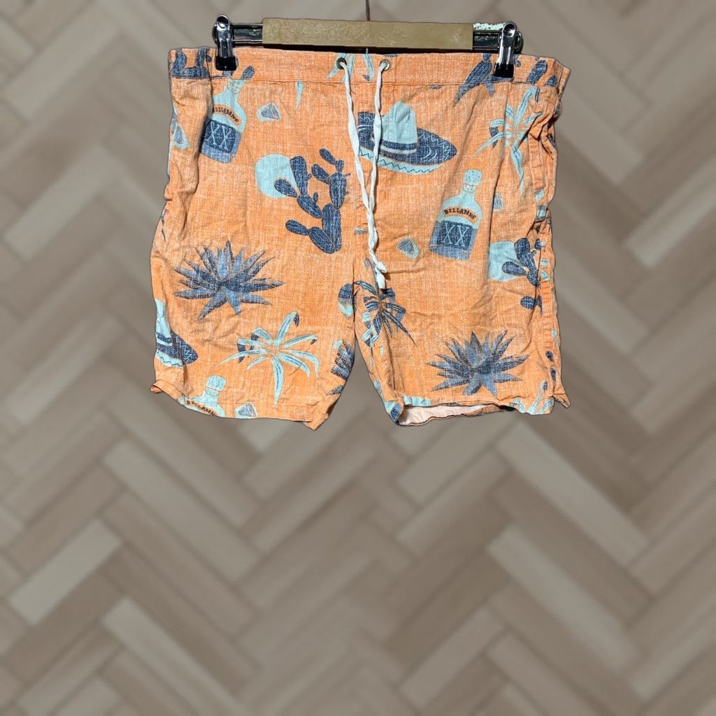 Billabong Billabong Orange Drawstring Shorts Small Cactus Mens Size US 31 - 1 Thumbnail