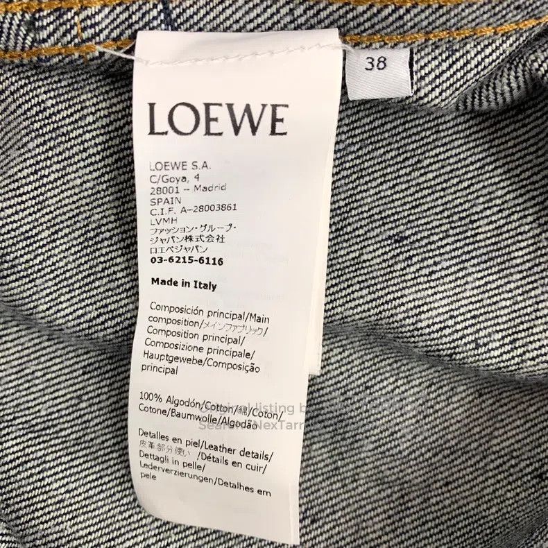 Loewe Loewe Dark blue logo leather brand embossed cotton turn-do Size XS / US 0-2 / IT 36-38 - 7 Thumbnail