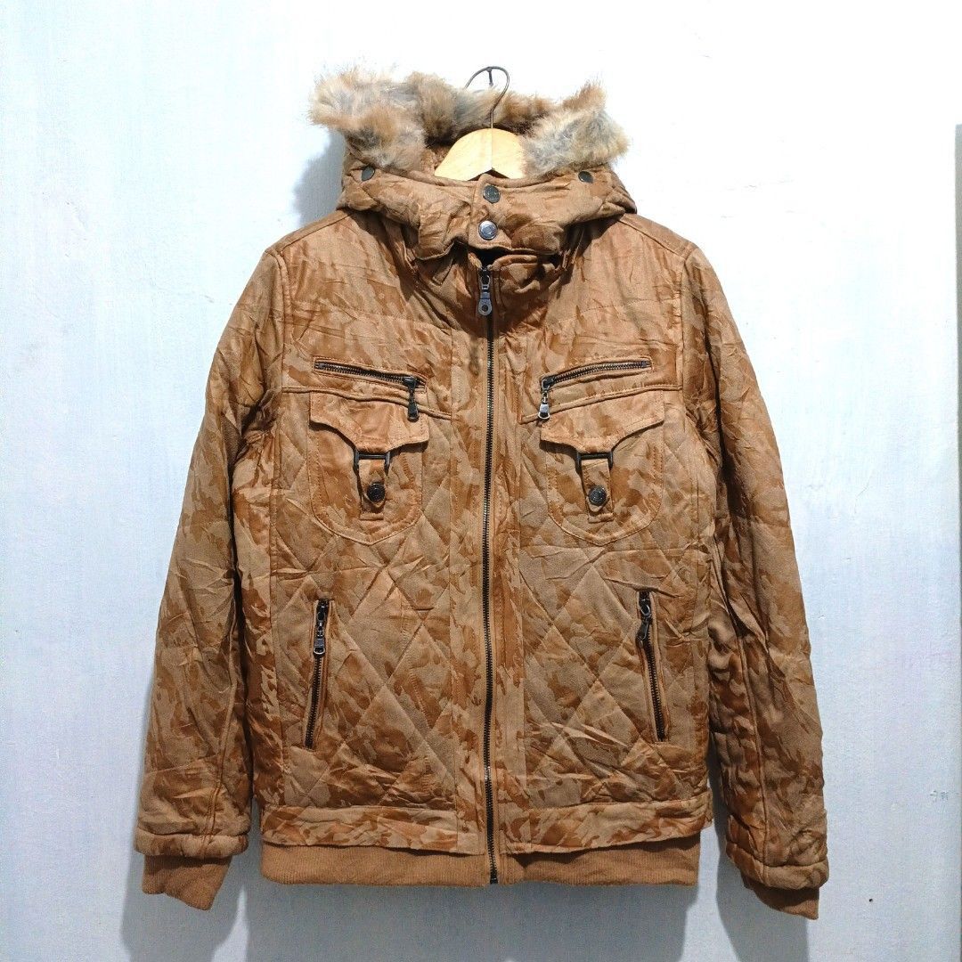 In the Attic quilted fur jacket
