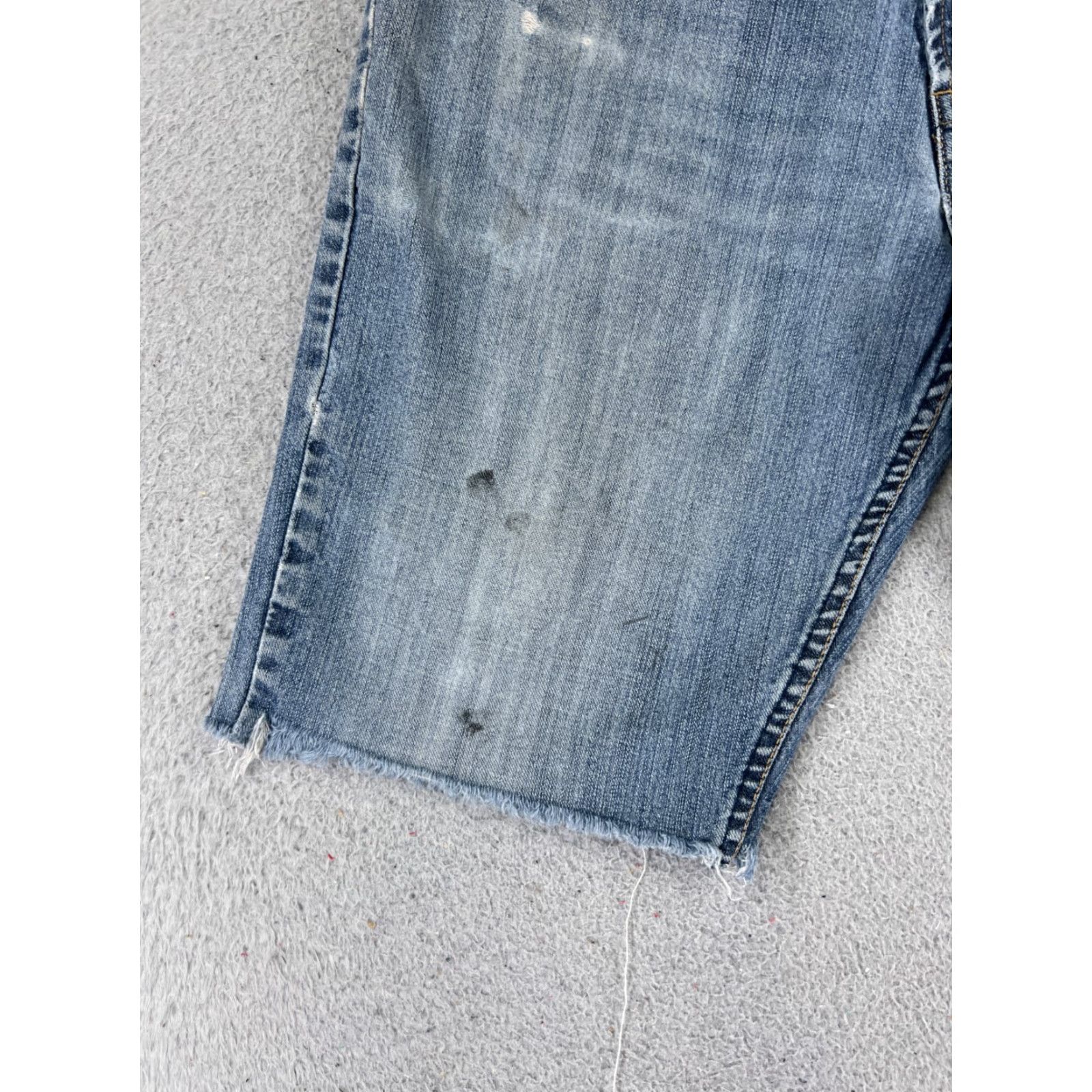 Denime Flypaper Womens Shorts 33 Blue Cutoff Denim 100% Cotton Distressed 30x11 Size 24" / US 00 / IT 34 - 3 Thumbnail