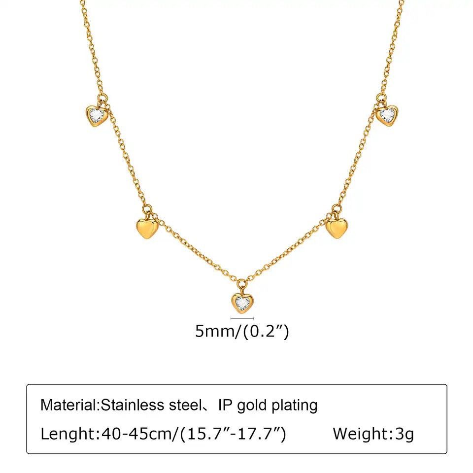 Other Bling Heart Charm Choker Necklace Size ONE SIZE - 2 Thumbnail