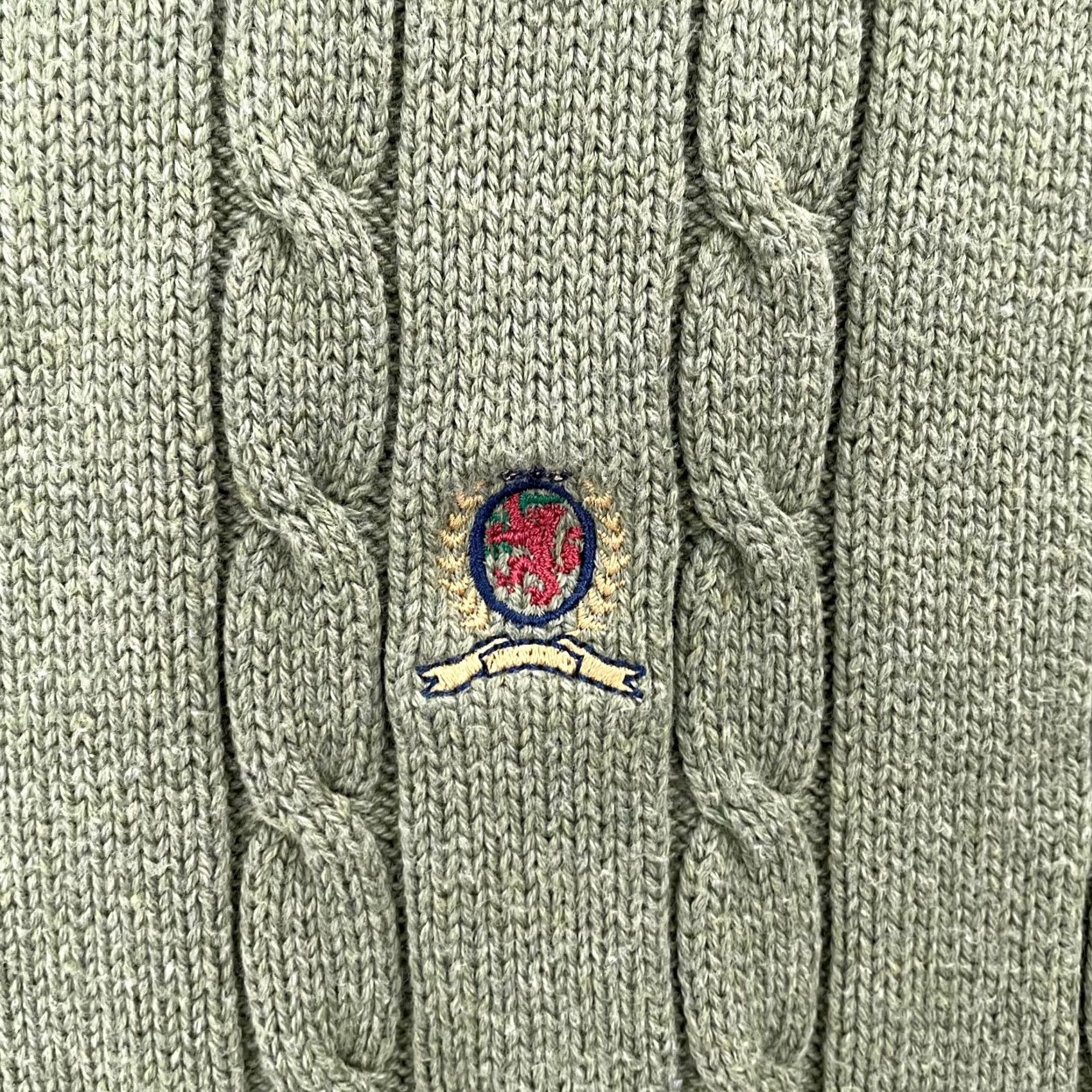 Tommy Hilfiger VINTAGE Tommy Hilfiger Sweater Adult Large Crew Neck Cable Knit Mens Size US L / EU 52-54 / 3 - 4 Thumbnail
