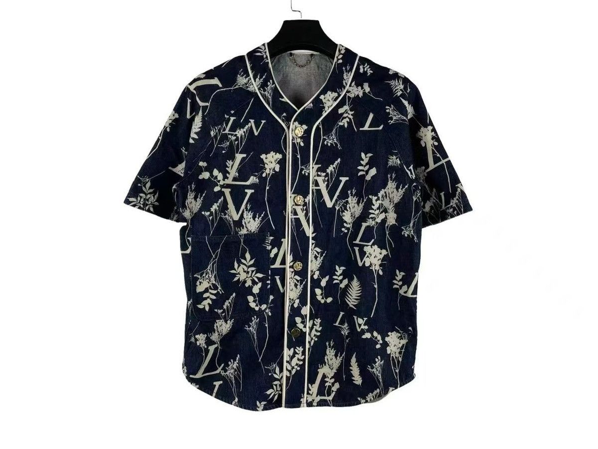 Louis Vuitton Louis Vuitton Wheat-Ears Printed Denim Baseball Jersey Size US XS / EU 42 / 0 - 1 Thumbnail