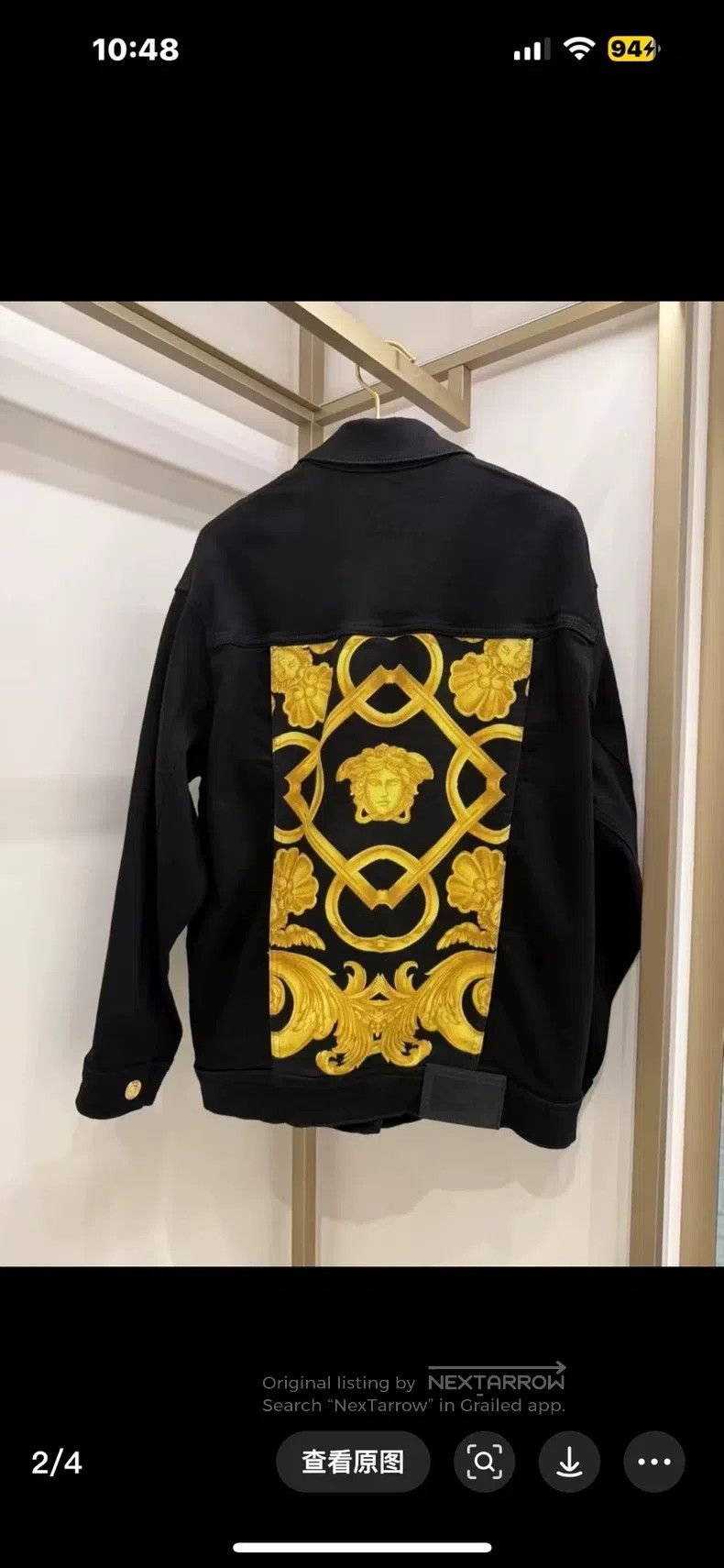 Versace Versace Black denim jacket Size US M / EU 48-50 / 2 - 2 Thumbnail