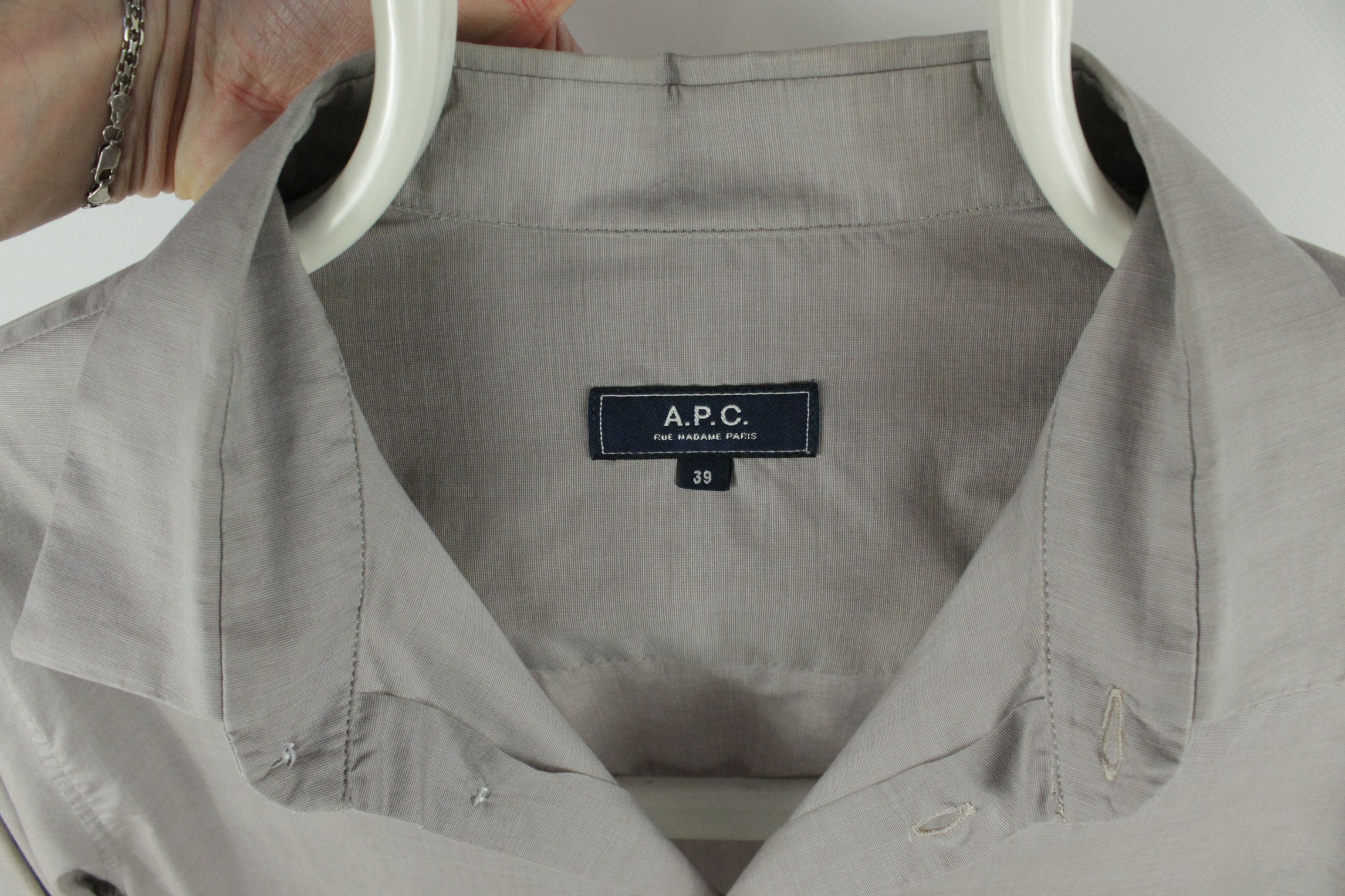 A.P.C. A.P.C. Light Cotton Longsleeve Slim Fit Formal Shirt Men's Size US M / EU 48-50 / 2 - 3 Thumbnail