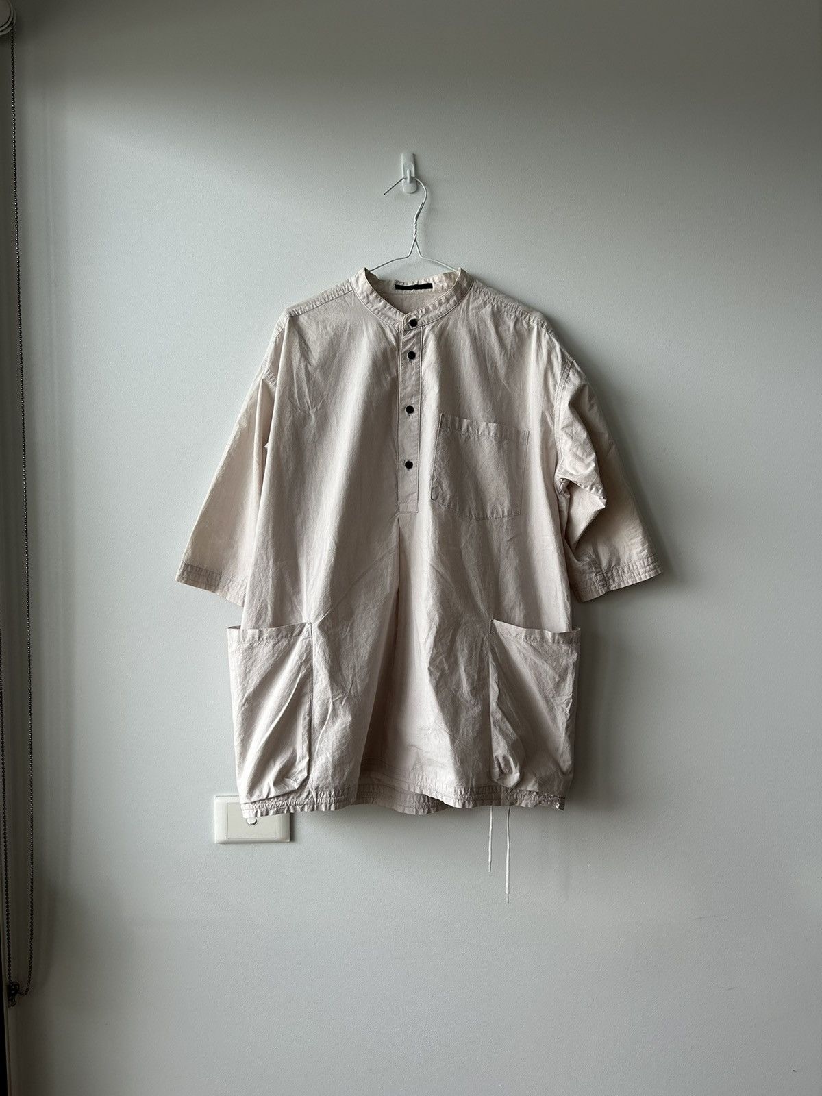 Band Collar Pullover Shirt