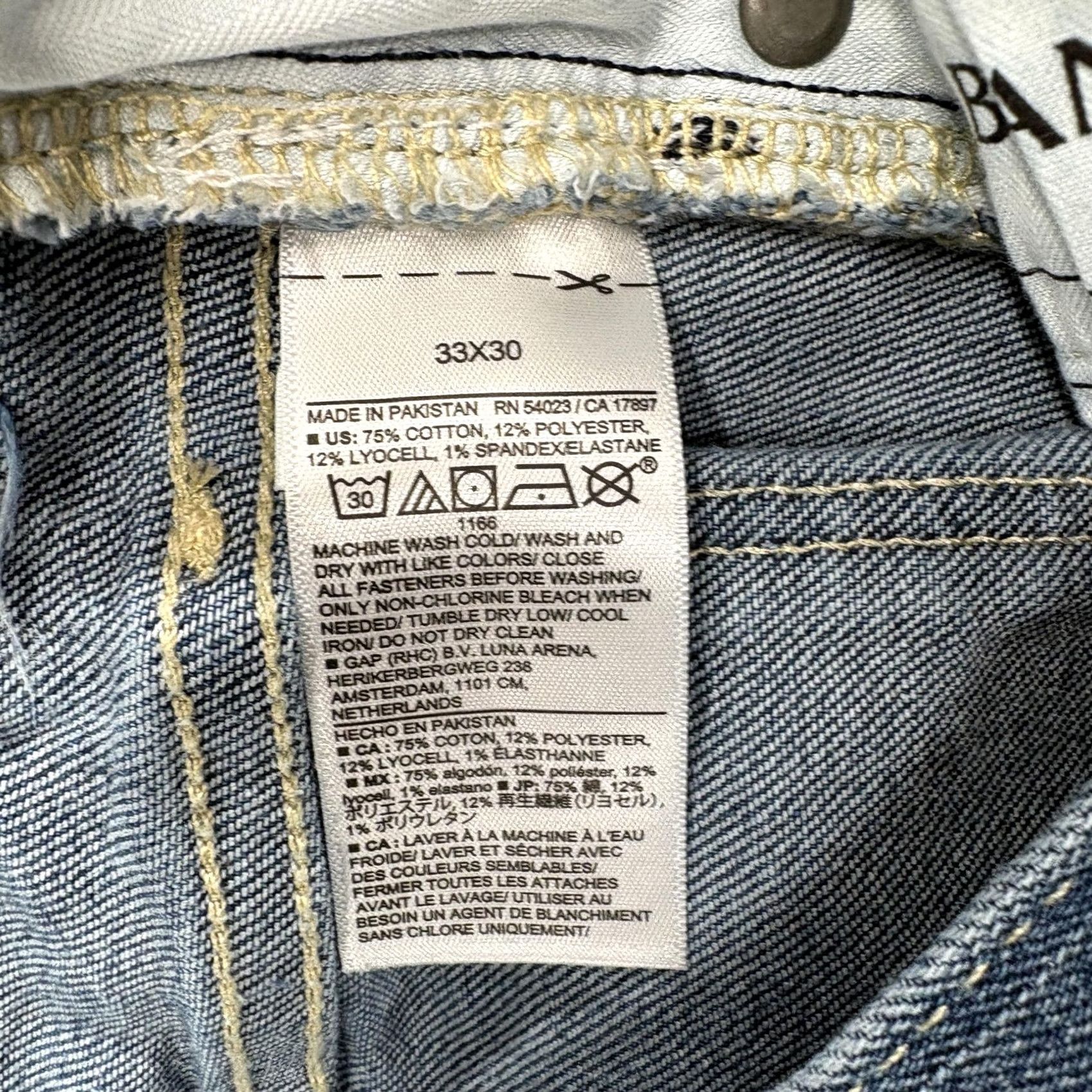 Banana Republic Banana Republic Travel Athletic Jeans Mens 33x30 Blue Wash Tapered Stretch Denim Pants Jeans Mens Navy Blue Athletic Fit Denim Jeans Size US 33 - 4 Thumbnail