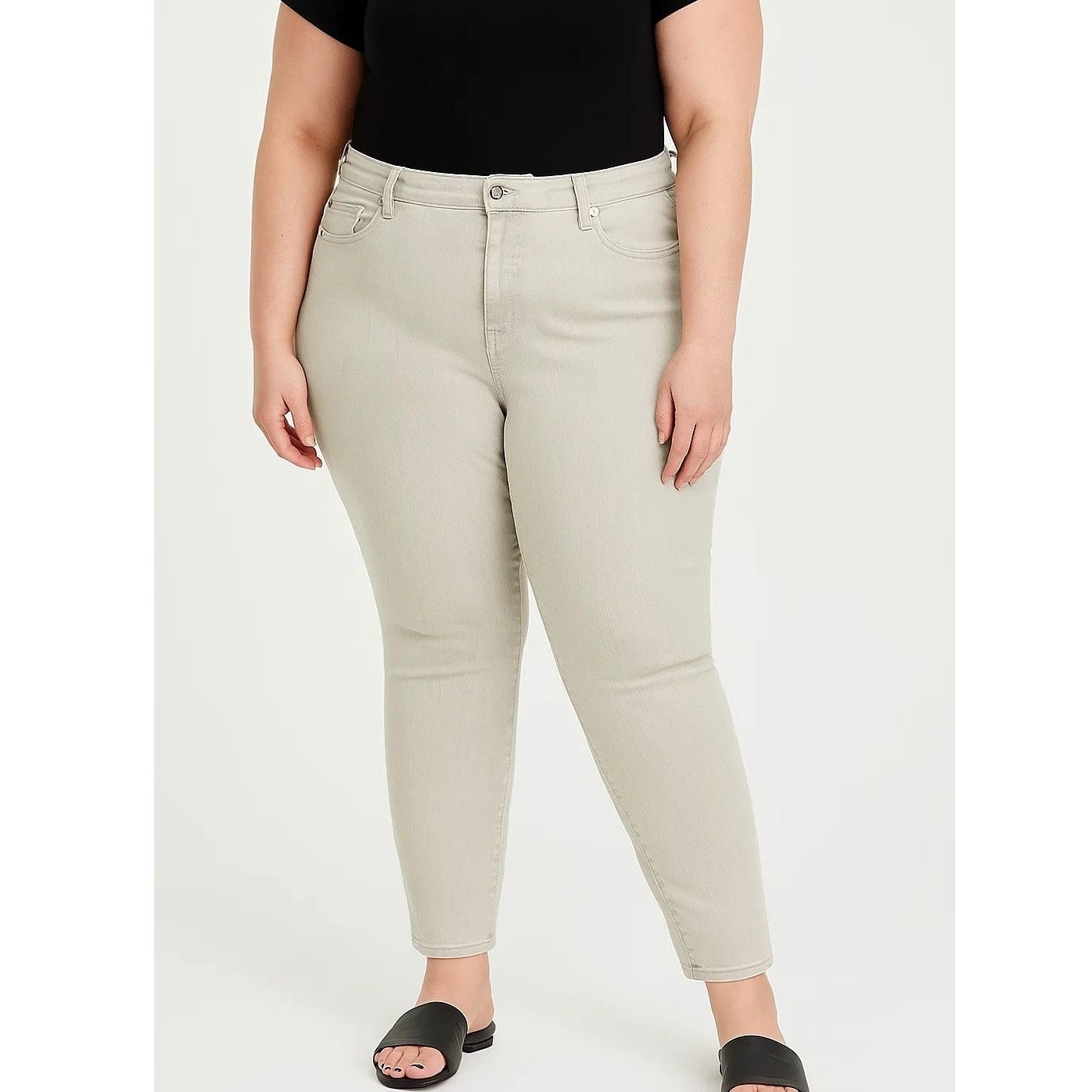 Ann Taylor TAN TORRID BOYFRIEND VINTAGE STRETCH WOMENS 22R DENIM JEANS Size 42" / US 20 - 1 Thumbnail