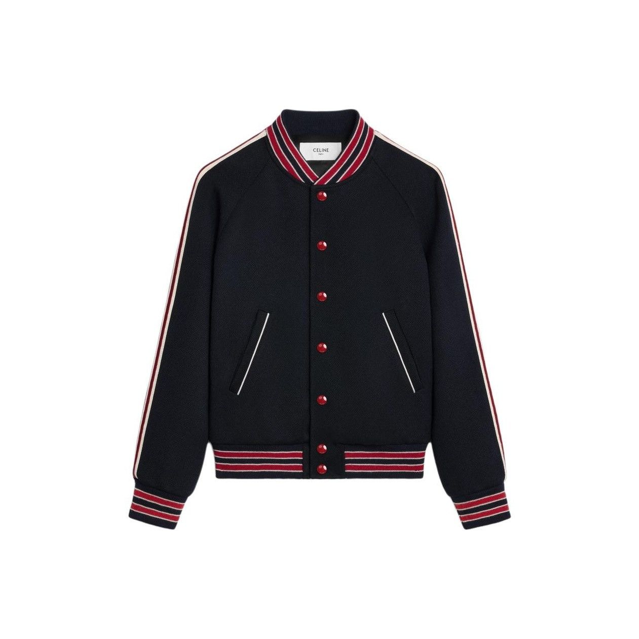 Celine Celine Striped Wool Bomber Jacket Size 48 Size US M / EU 48-50 / 2 - 1 Thumbnail