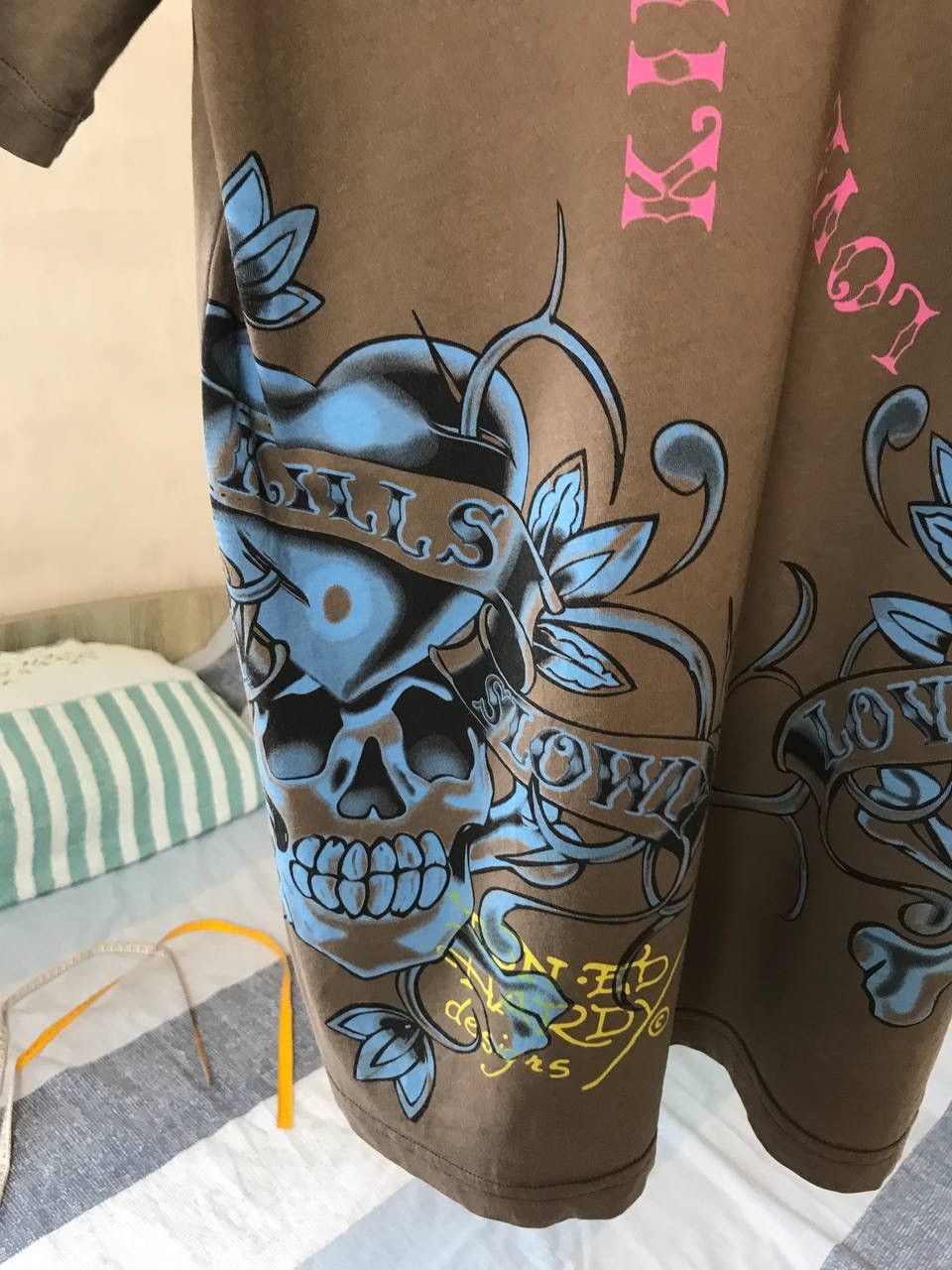 Ed Hardy 🔥 Ed Hardy Christian Audigier Made in USA Shirt Love Kills Size US XL / EU 56 / 4 - 11 Thumbnail